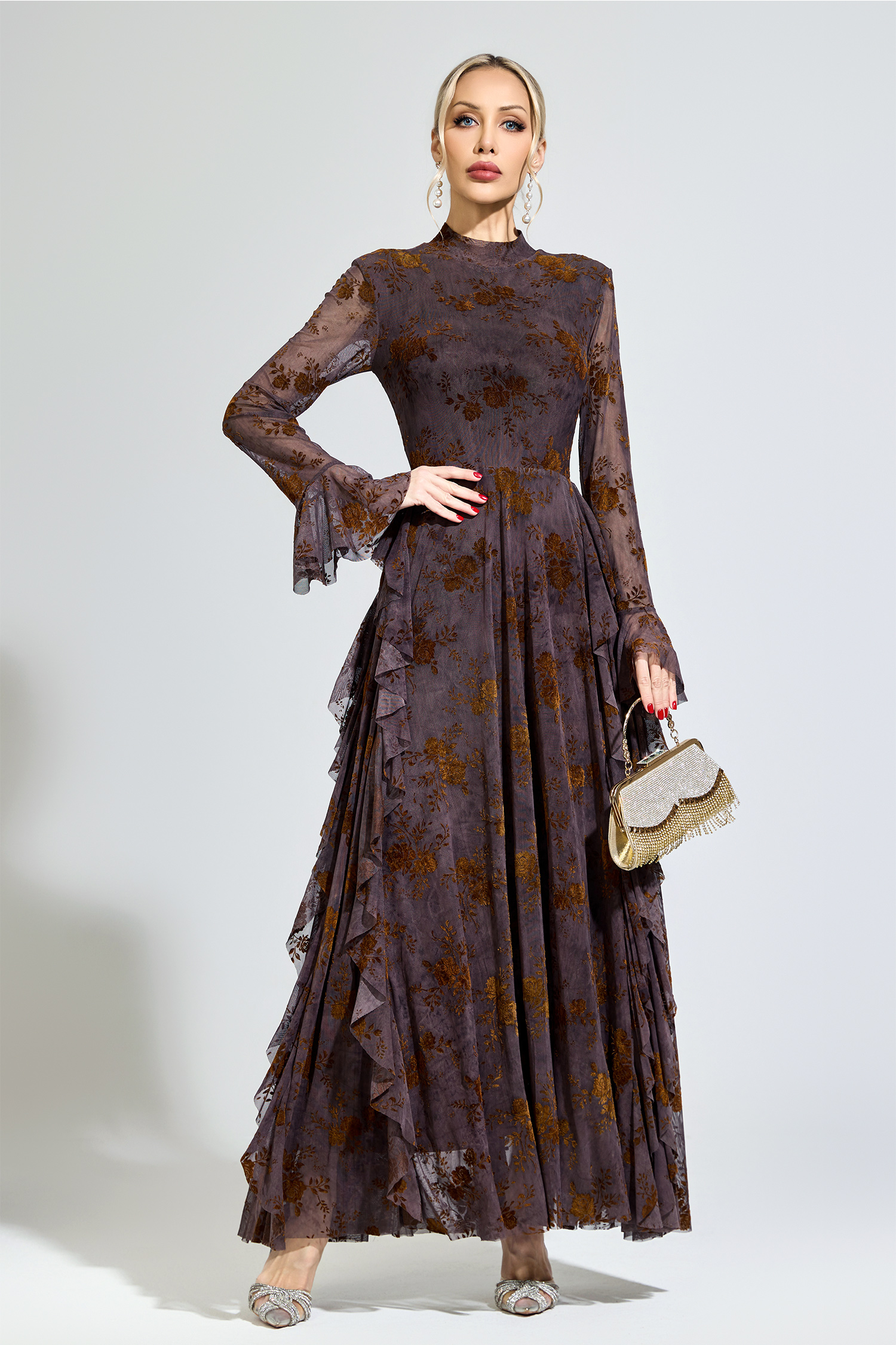 Galileo Dark Brown Prom Dress