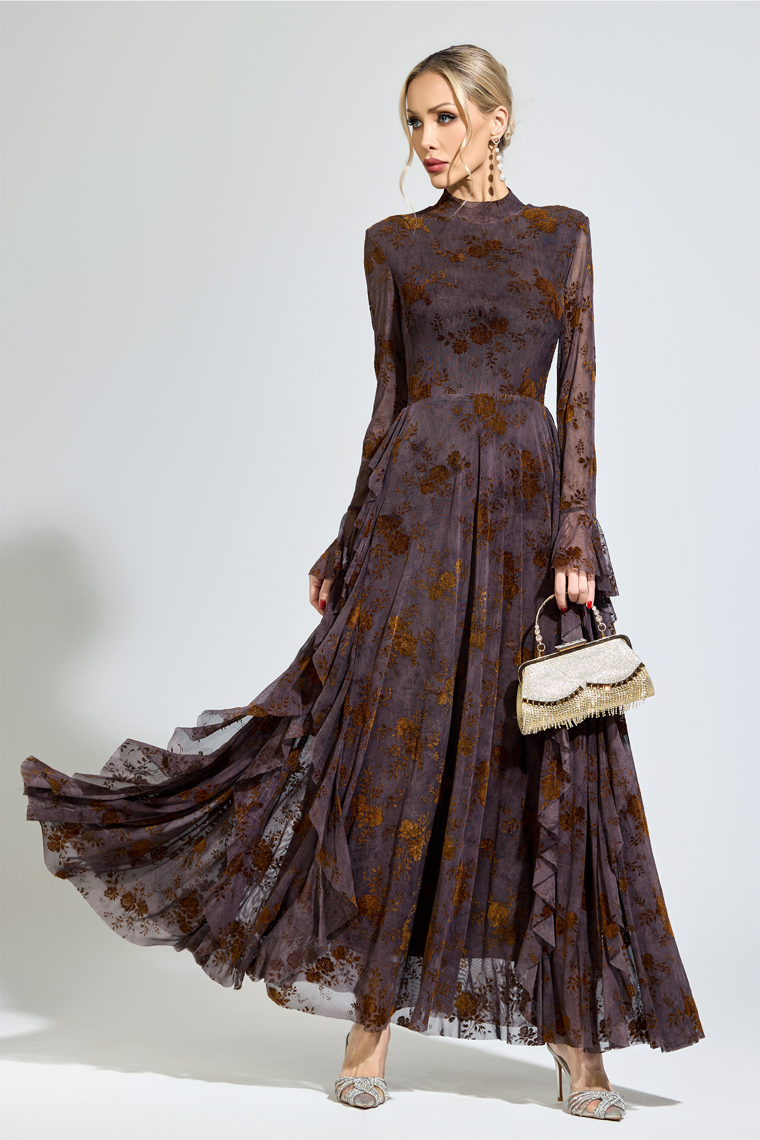 Galileo Dark Brown Prom Dress