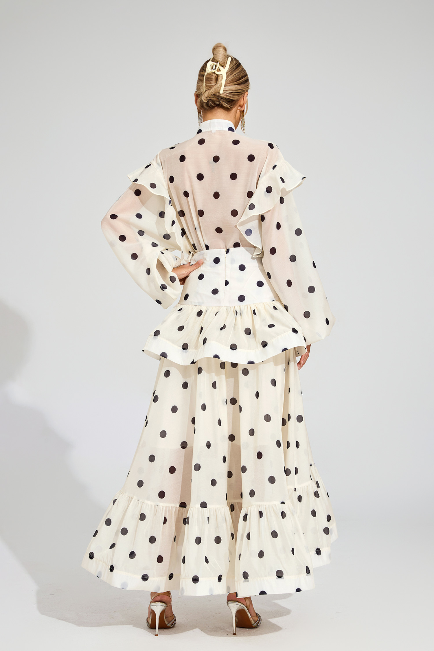 Galsworthy Apricot Polka Dot Set