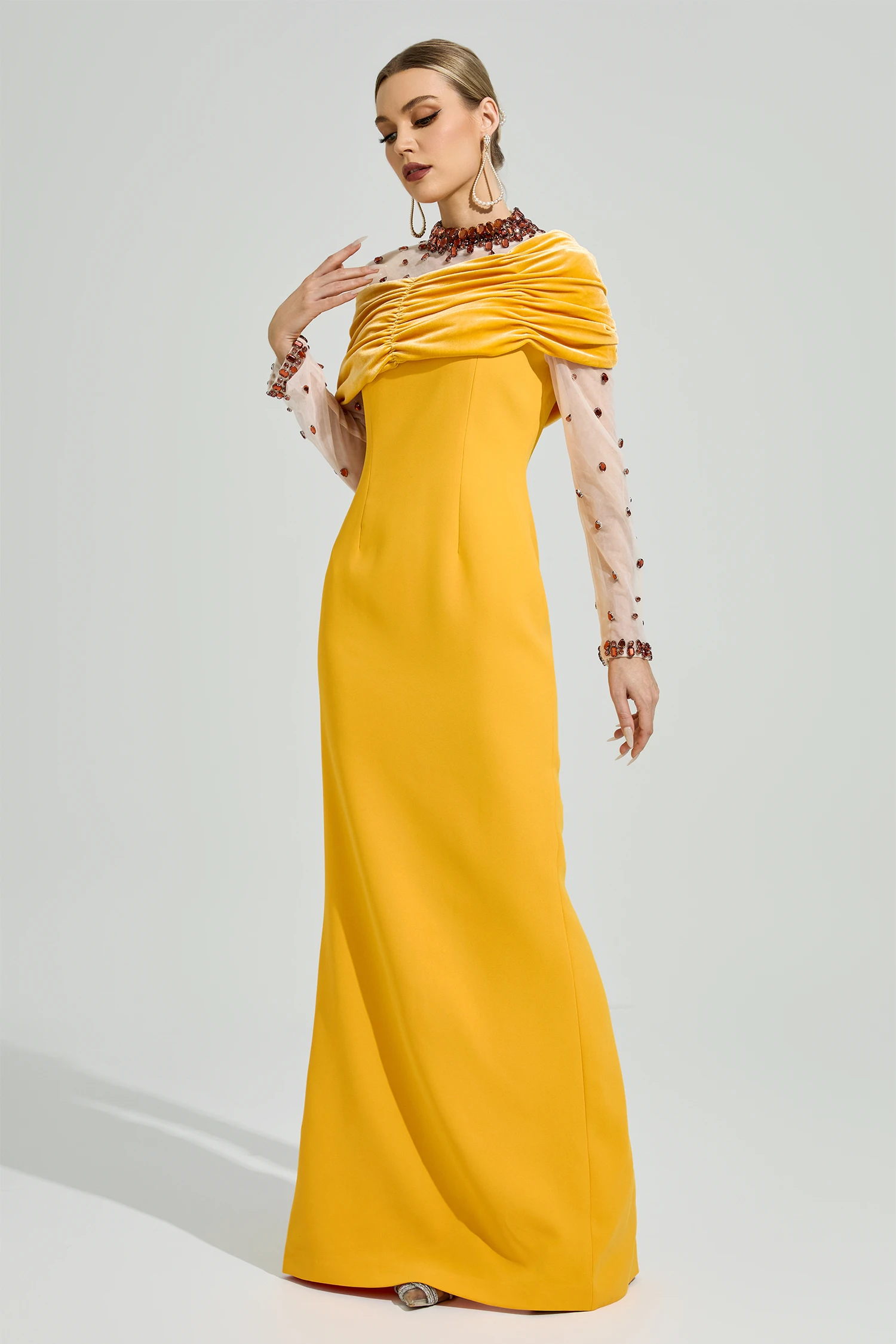 Gaudi Yellow Diamond Formal Dress