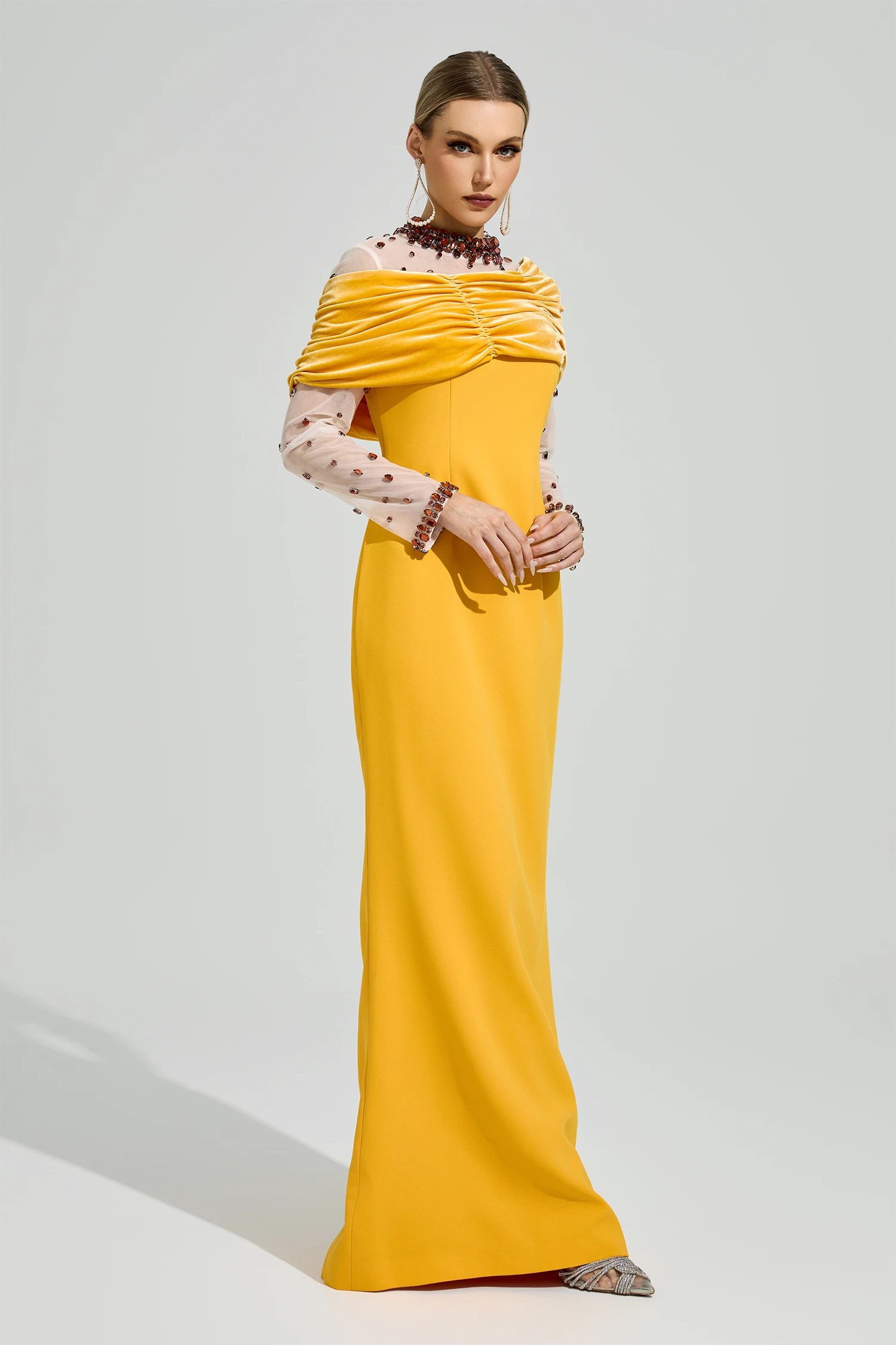 Gaudi Yellow Diamond Formal Dress