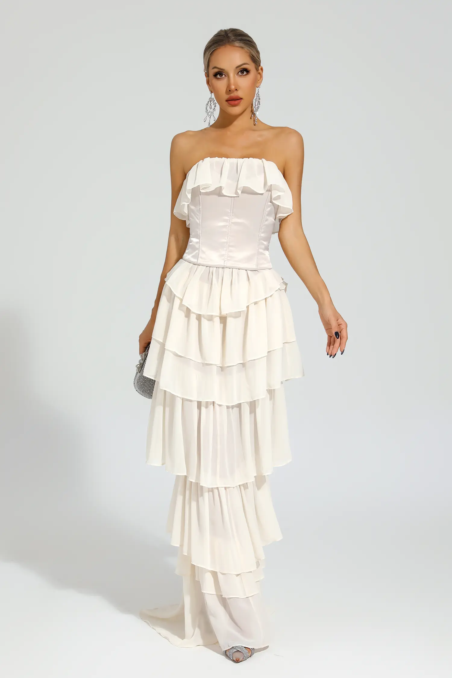 Gerald Apricot Off Shoulder Dress -CATCHALL