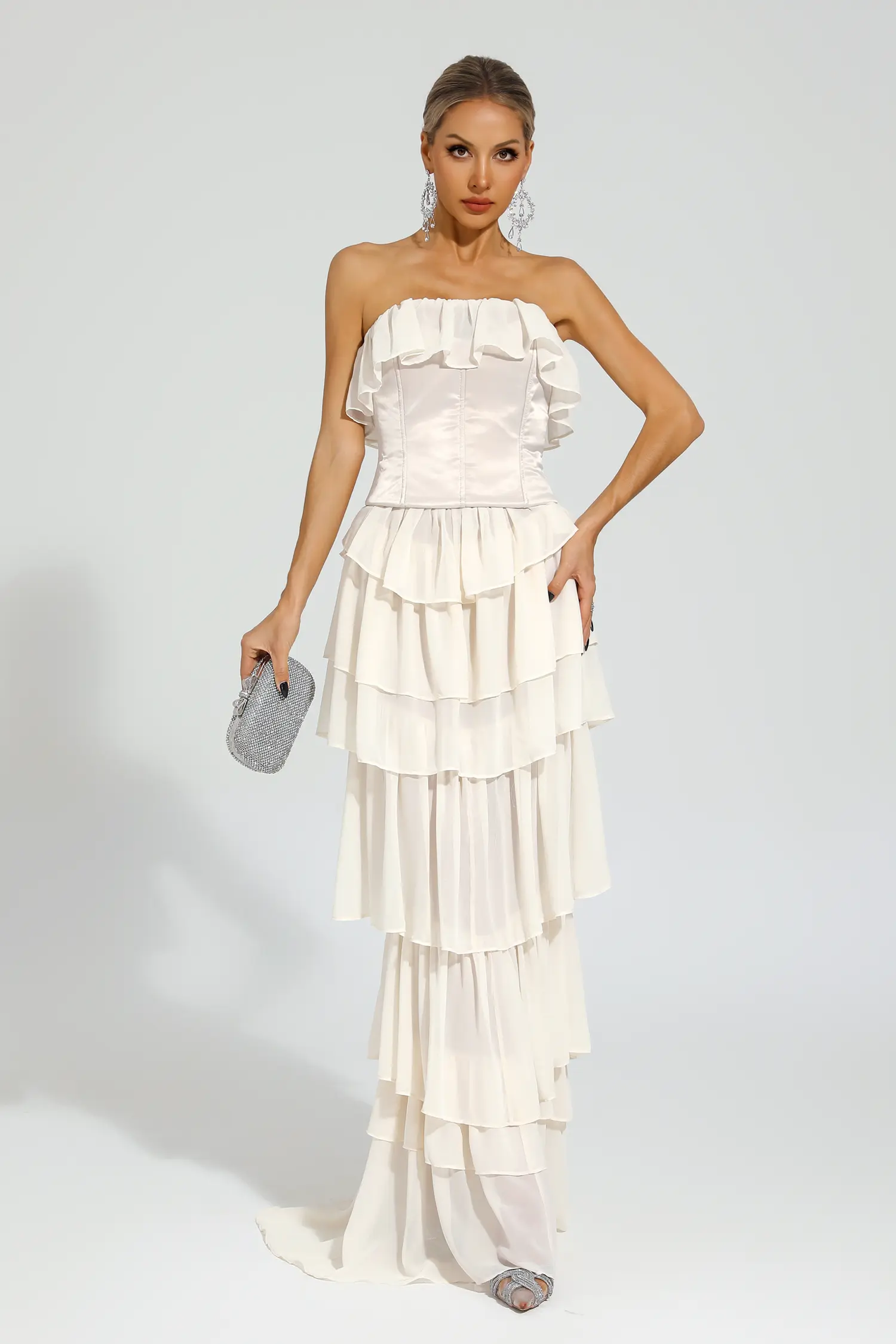 Gerald Apricot Off Shoulder Dress -CATCHALL