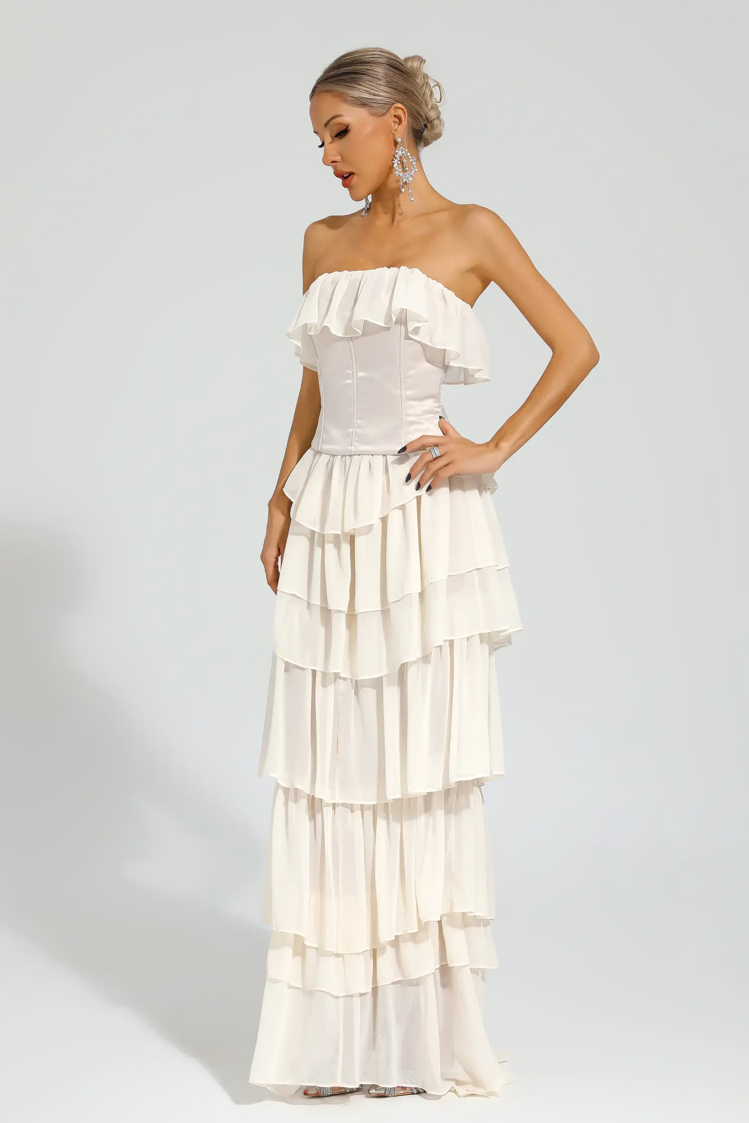 Gerald Apricot Off Shoulder Dress -CATCHALL