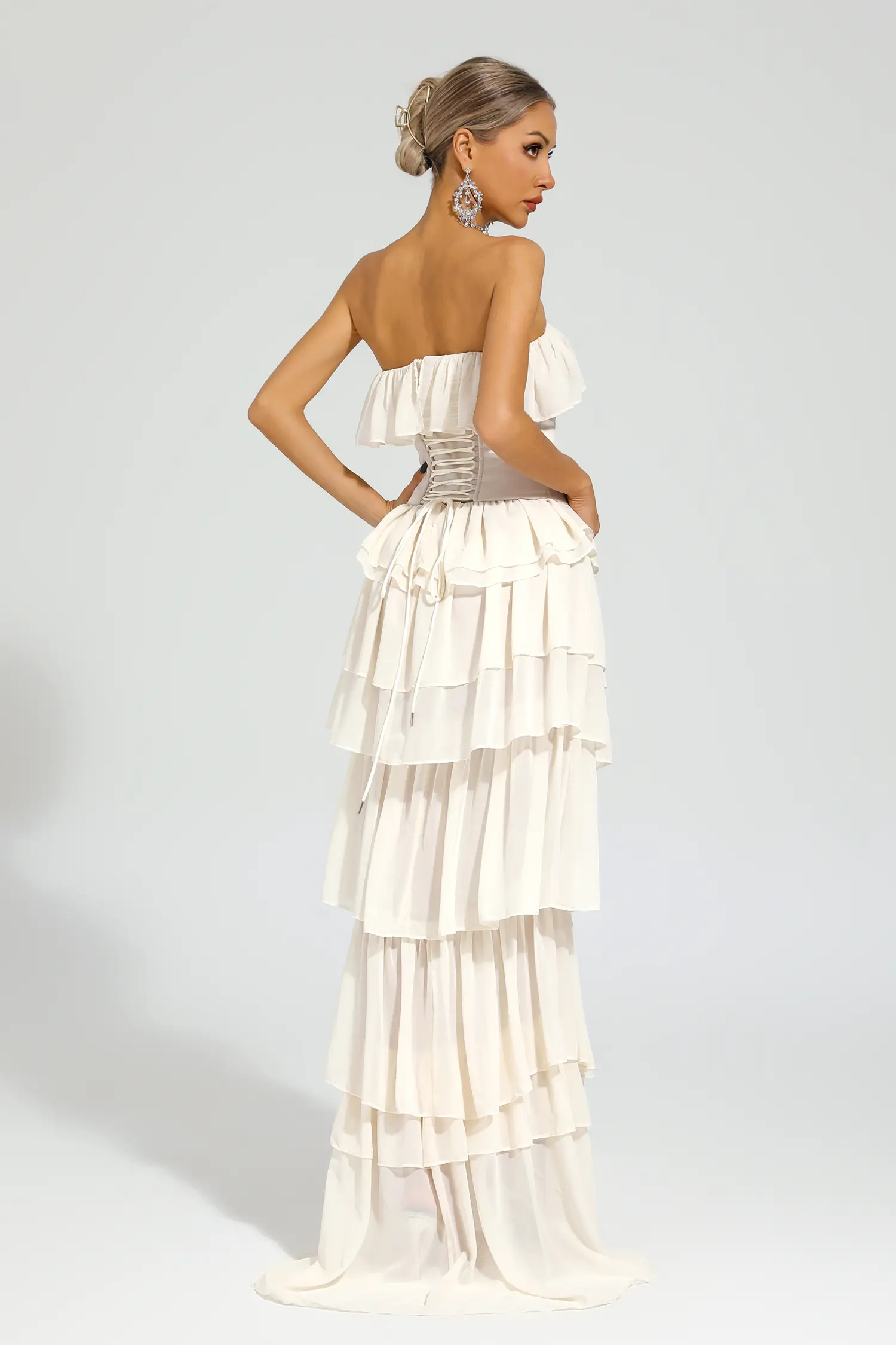 Gerald Apricot Off Shoulder Dress -CATCHALL