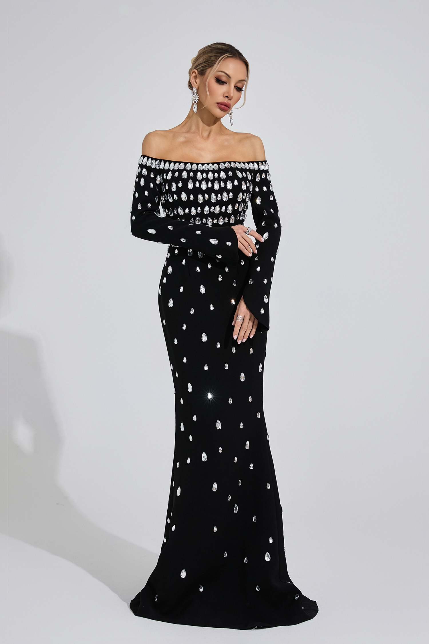 Glesni Black Diamond Maxi Dress