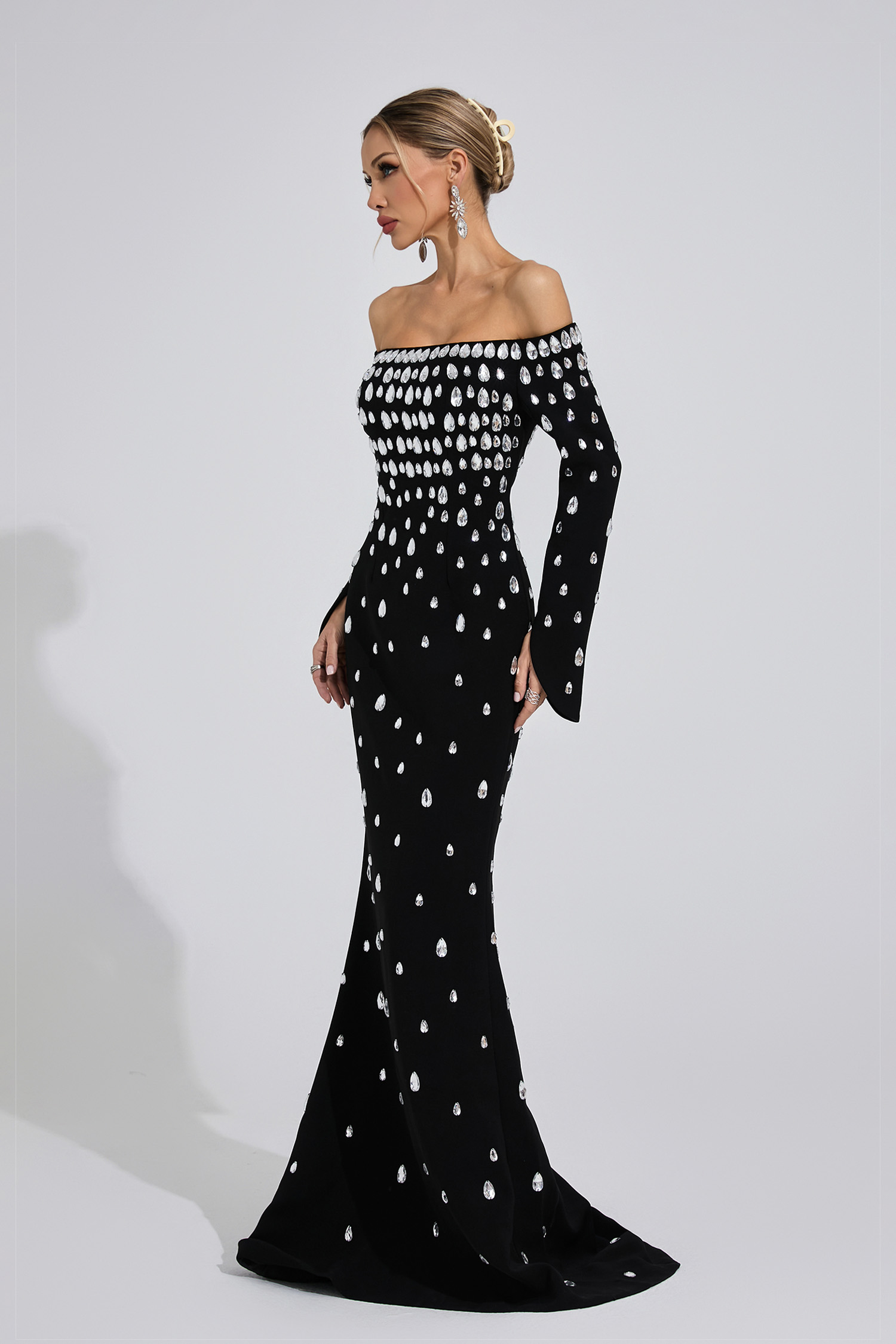 Glesni Black Diamond Maxi Dress