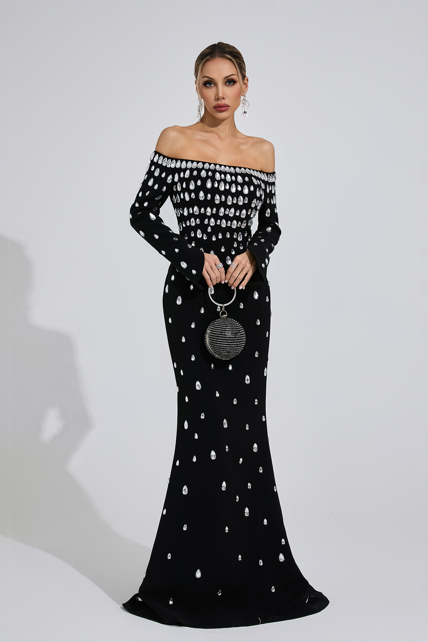 Glesni Black Diamond Maxi Dress