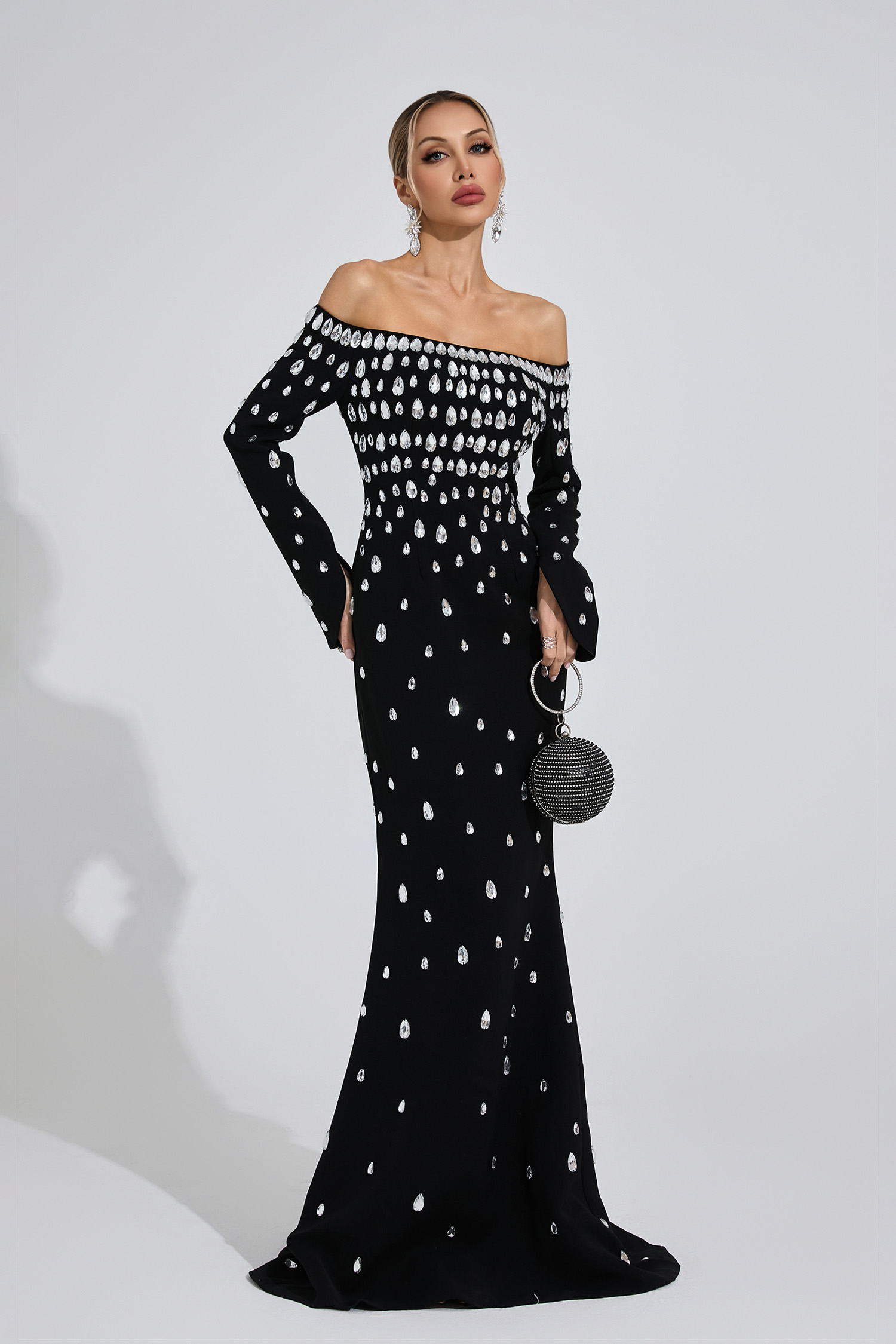 Glesni Black Diamond Maxi Dress