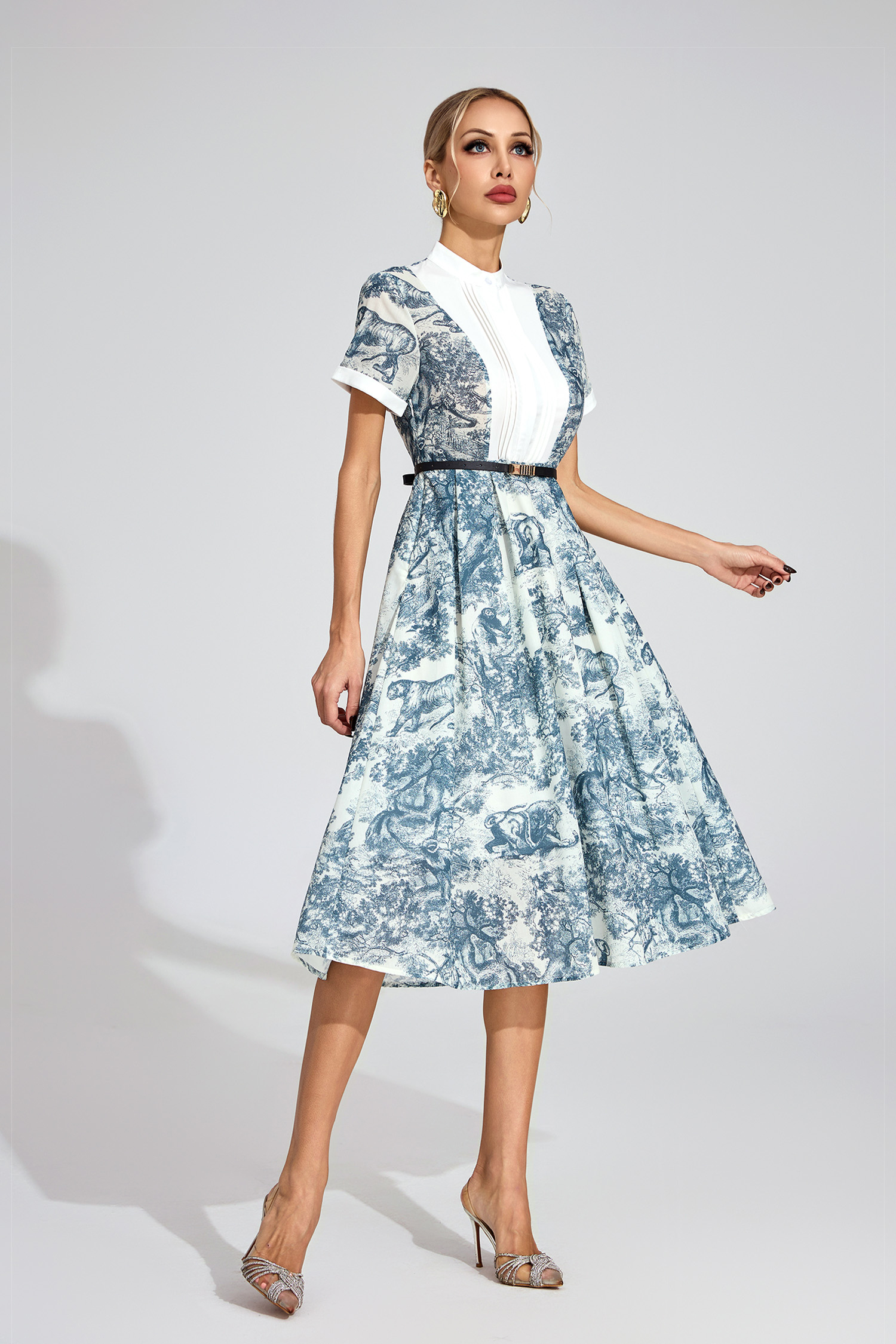 Gwendolyn White Printed Maxi Dress