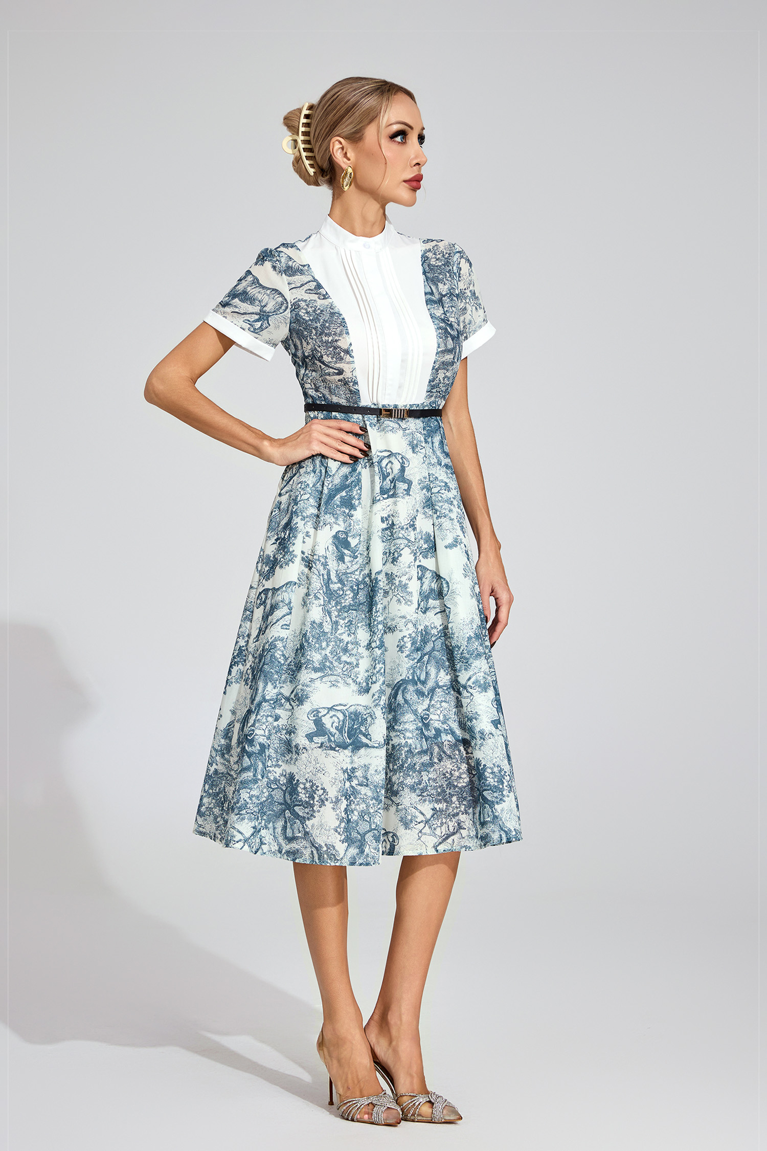 Gwendolyn White Printed Maxi Dress