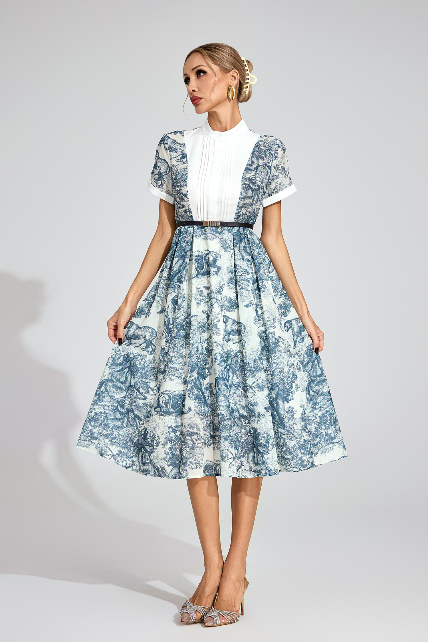 Gwendolyn White Printed Maxi Dress