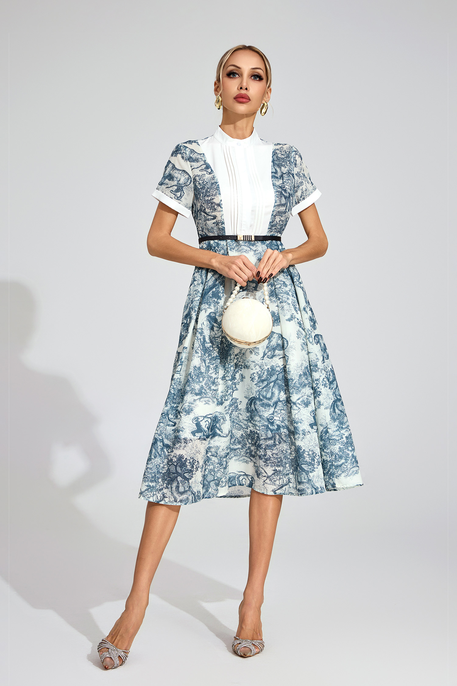 Gwendolyn White Printed Maxi Dress
