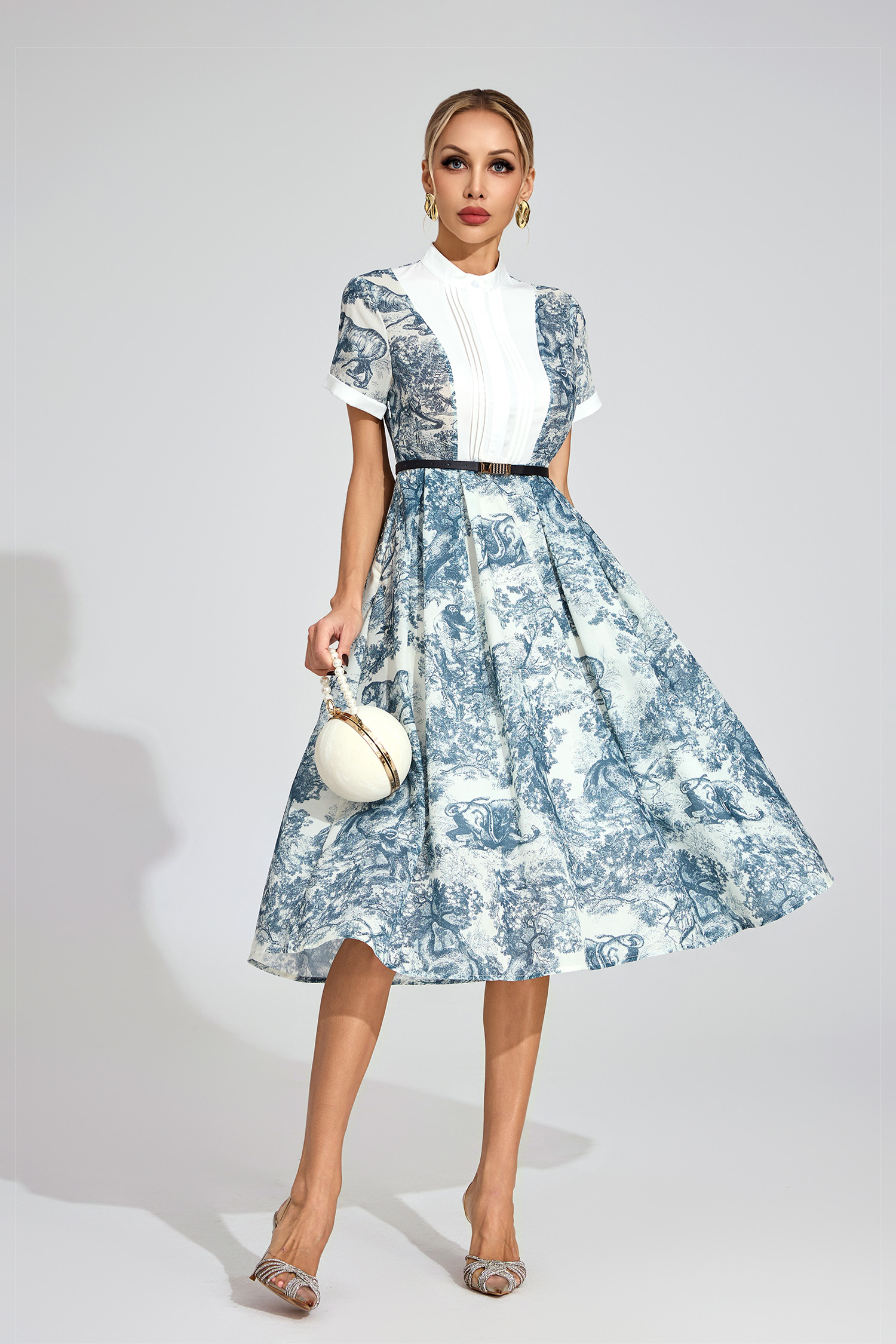 Gwendolyn White Printed Maxi Dress