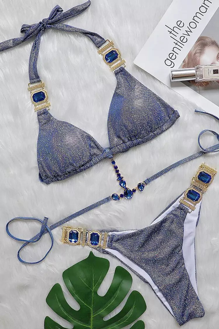 Harley Blue Crystal Bikini-CATCHALL