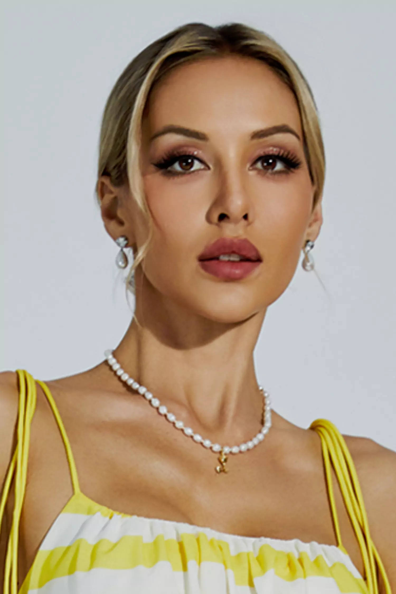 Harmoni White Pearl Rose Necklace-CATCHALL