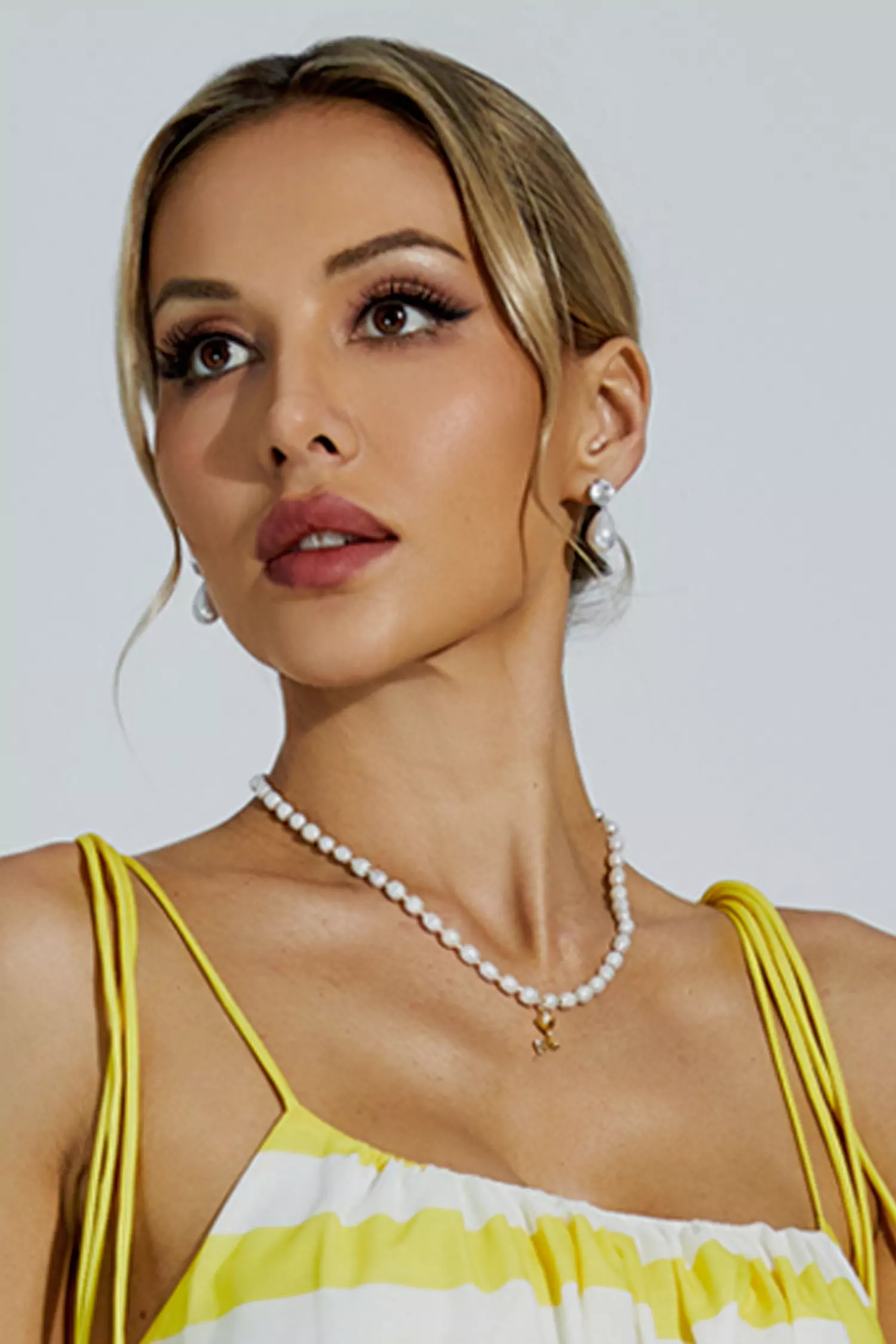 Harmoni White Pearl Rose Necklace-CATCHALL