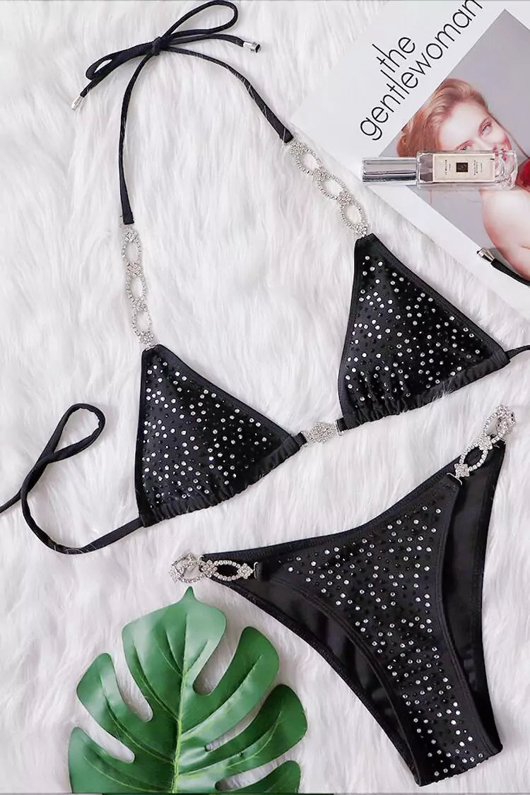 Hayden Black Diamante Bikini-CATCHALL