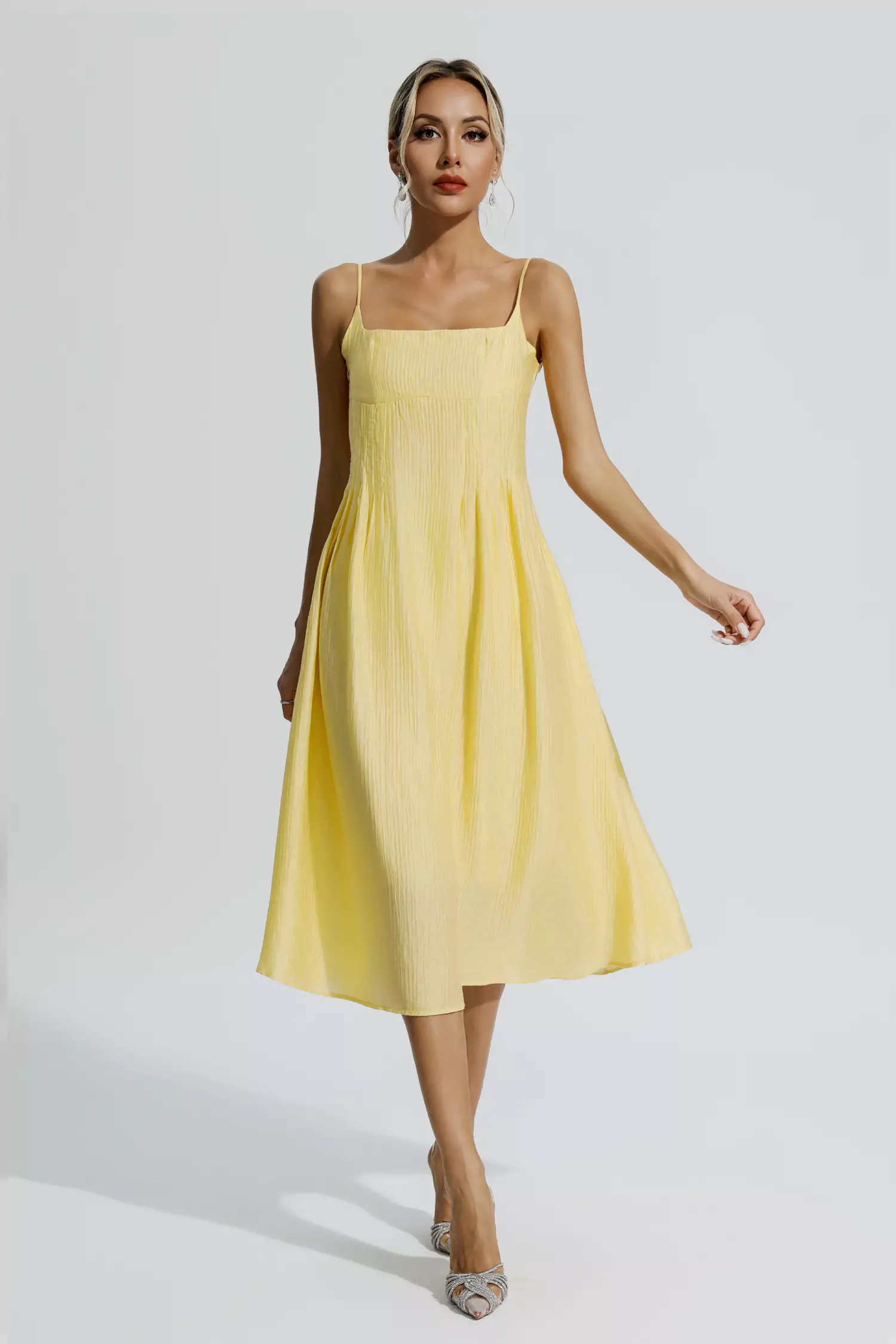 Helena Yellow Vacation Slip Maxi Dress-CATCHALL