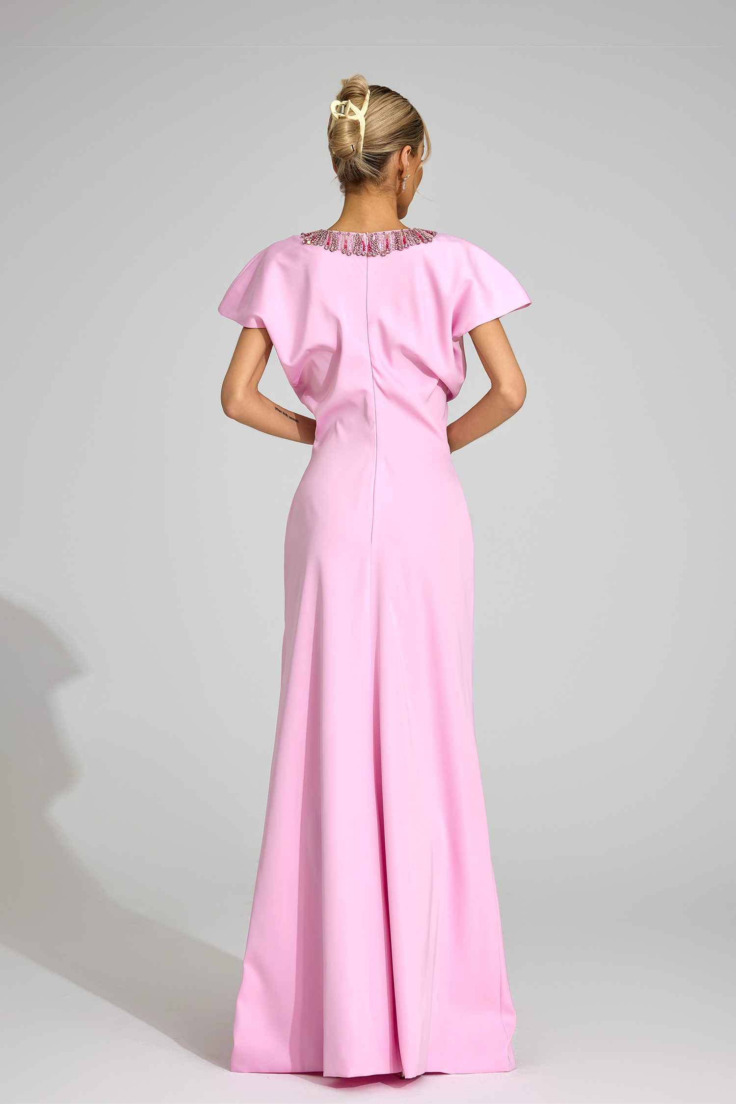 Helga Pink Diamond Maxi Dress