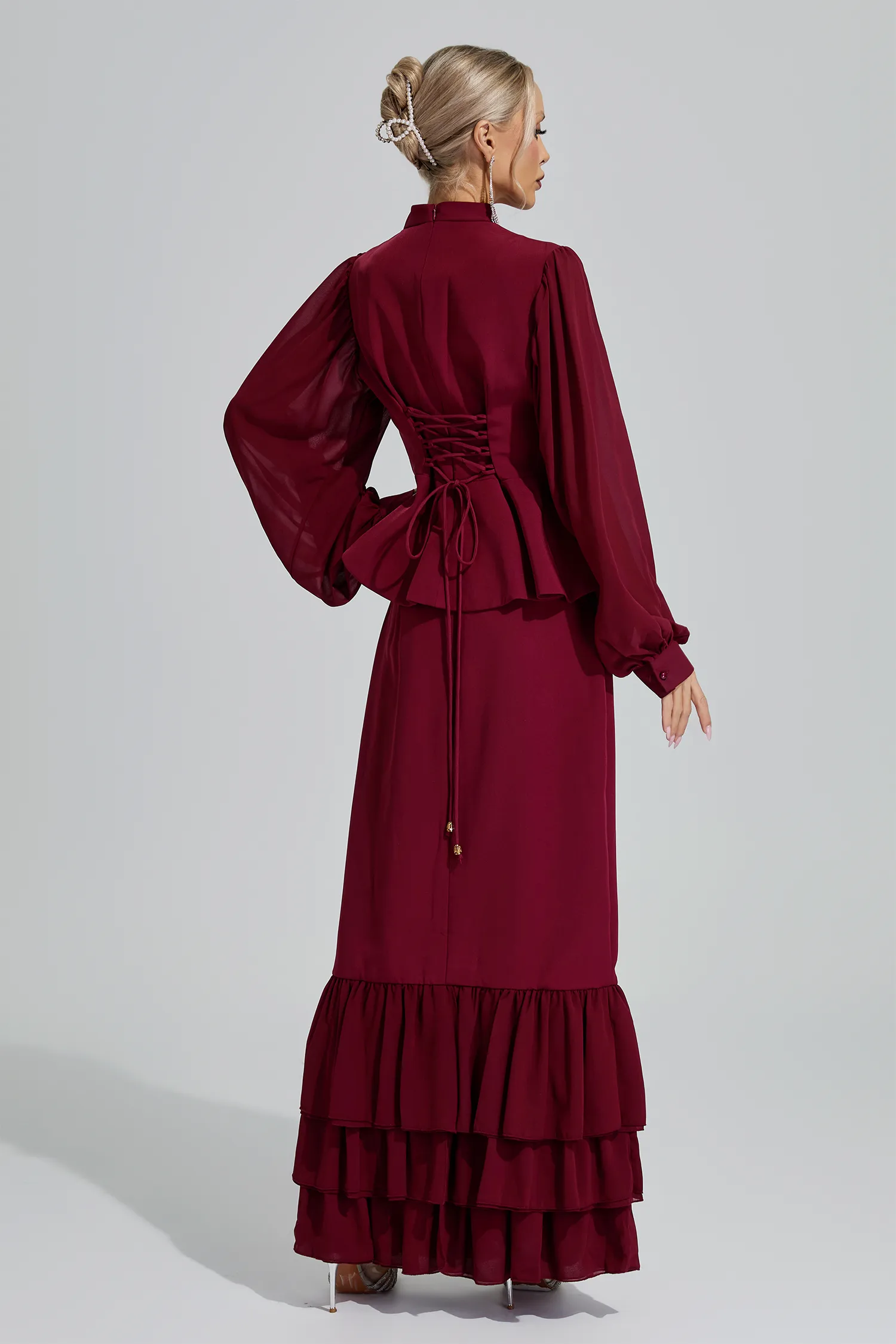 Hera Red Fishtail Two Piece Set