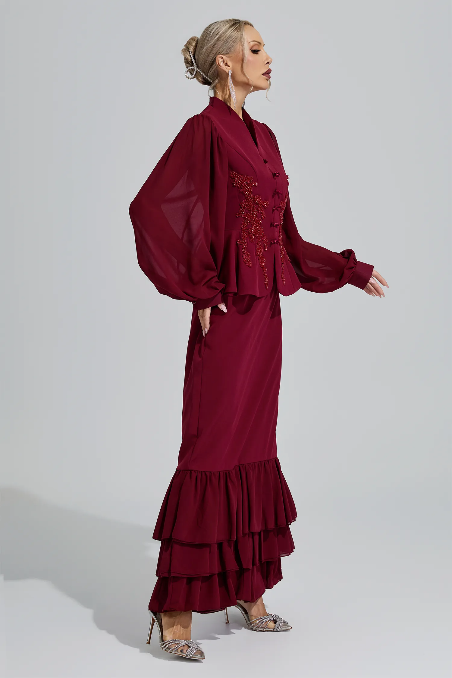 Hera Red Fishtail Two Piece Set