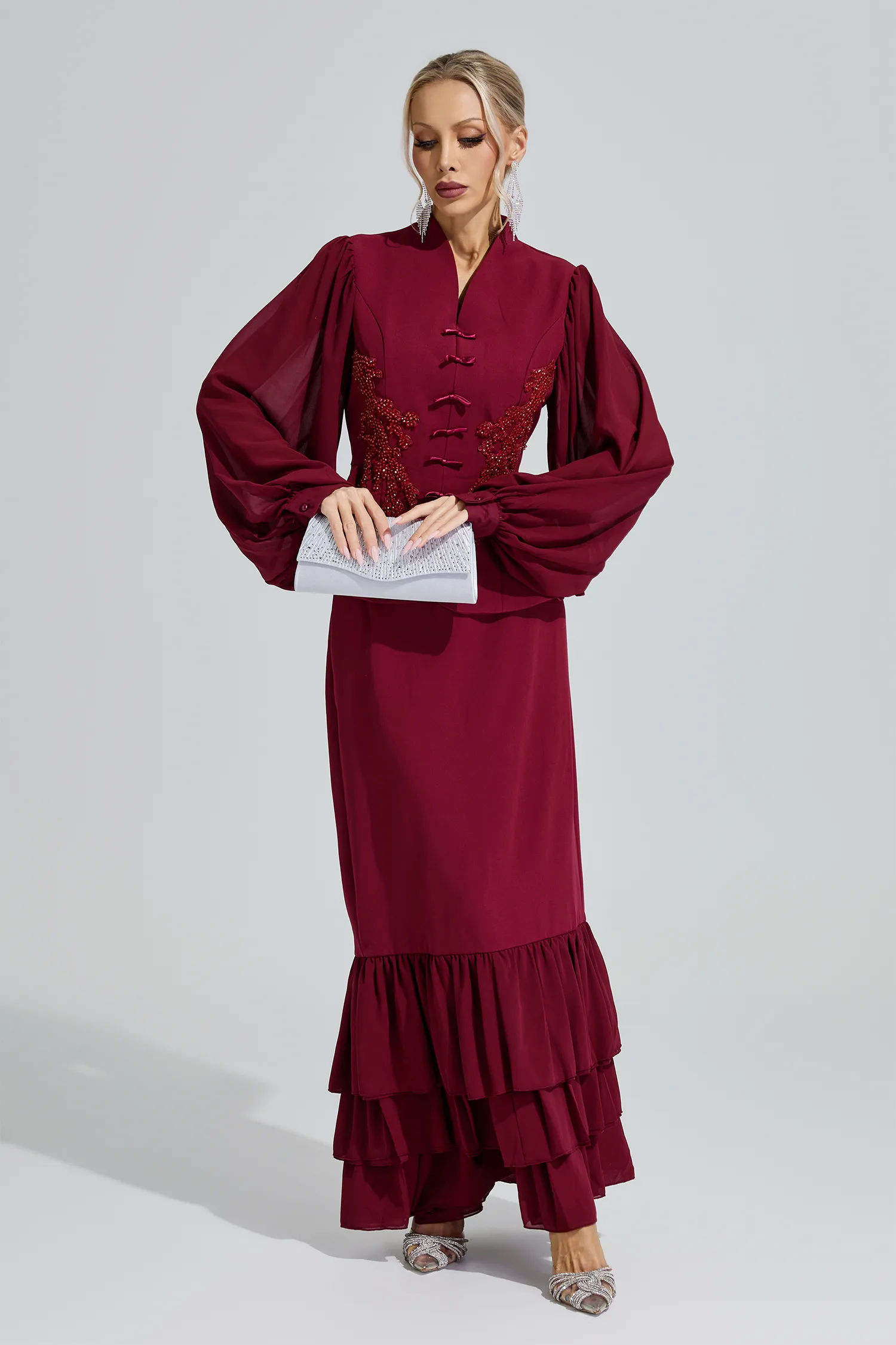 Hera Red Fishtail Two Piece Set