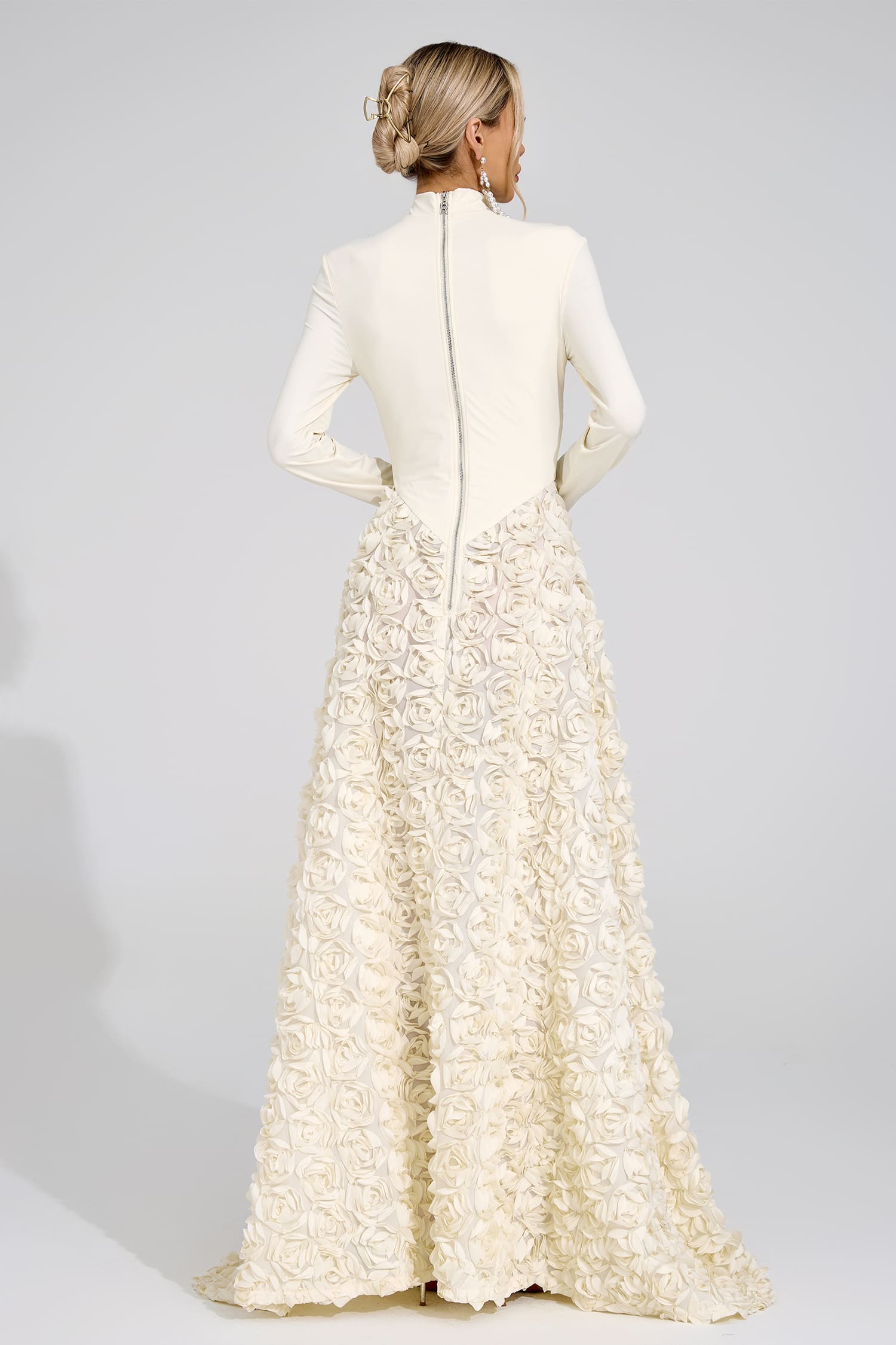 Hilda Ivory Floral Maxi Dress