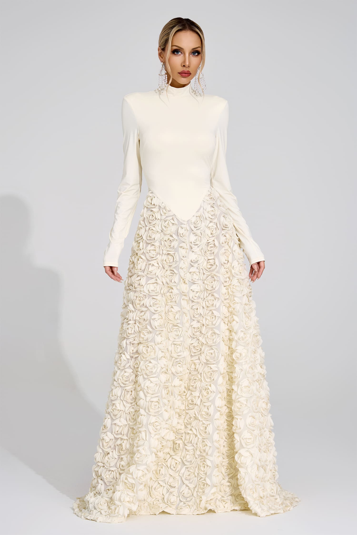 Hilda Ivory Floral Maxi Dress