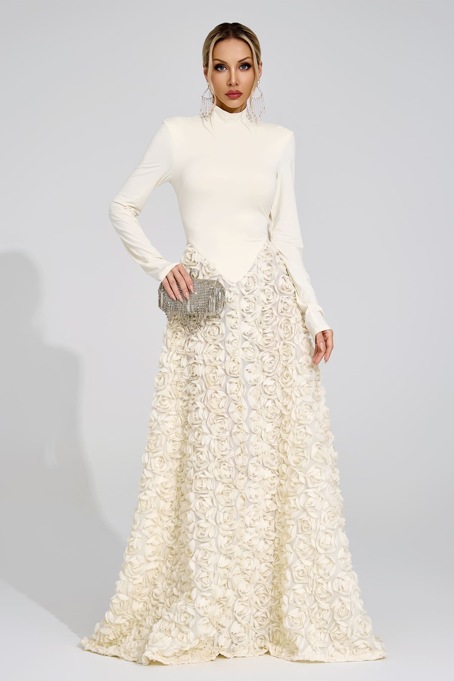 Hilda Ivory Floral Maxi Dress