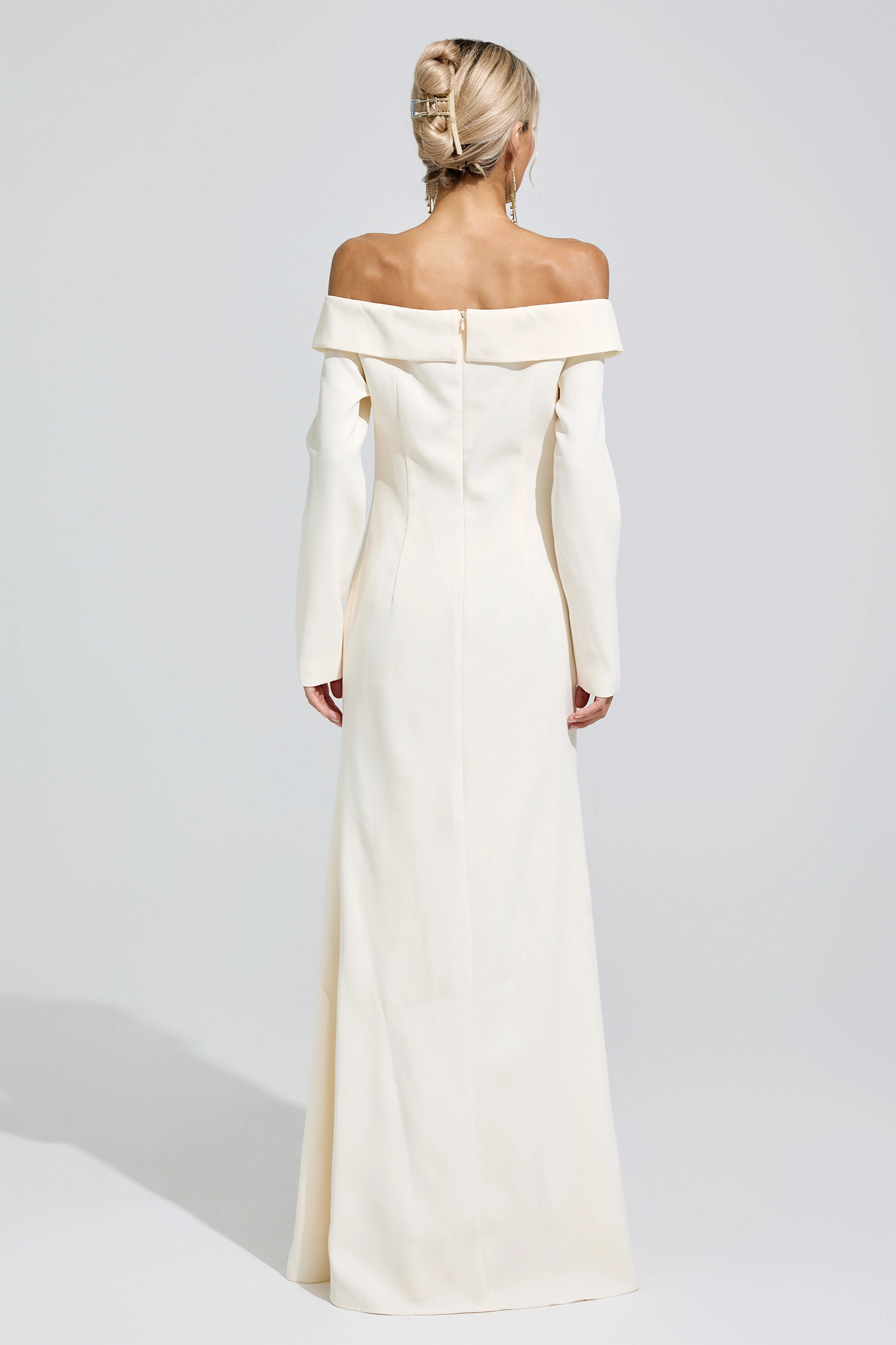 Hildegard White Off Shoulder Flower Dress