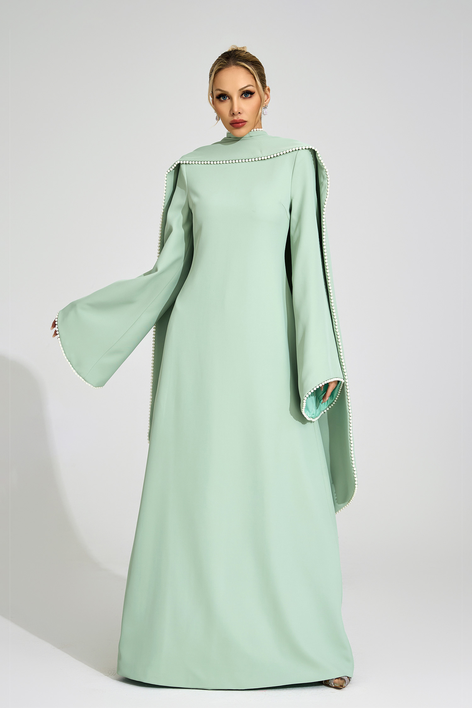 Hillevi Green Scarf Maxi Dress