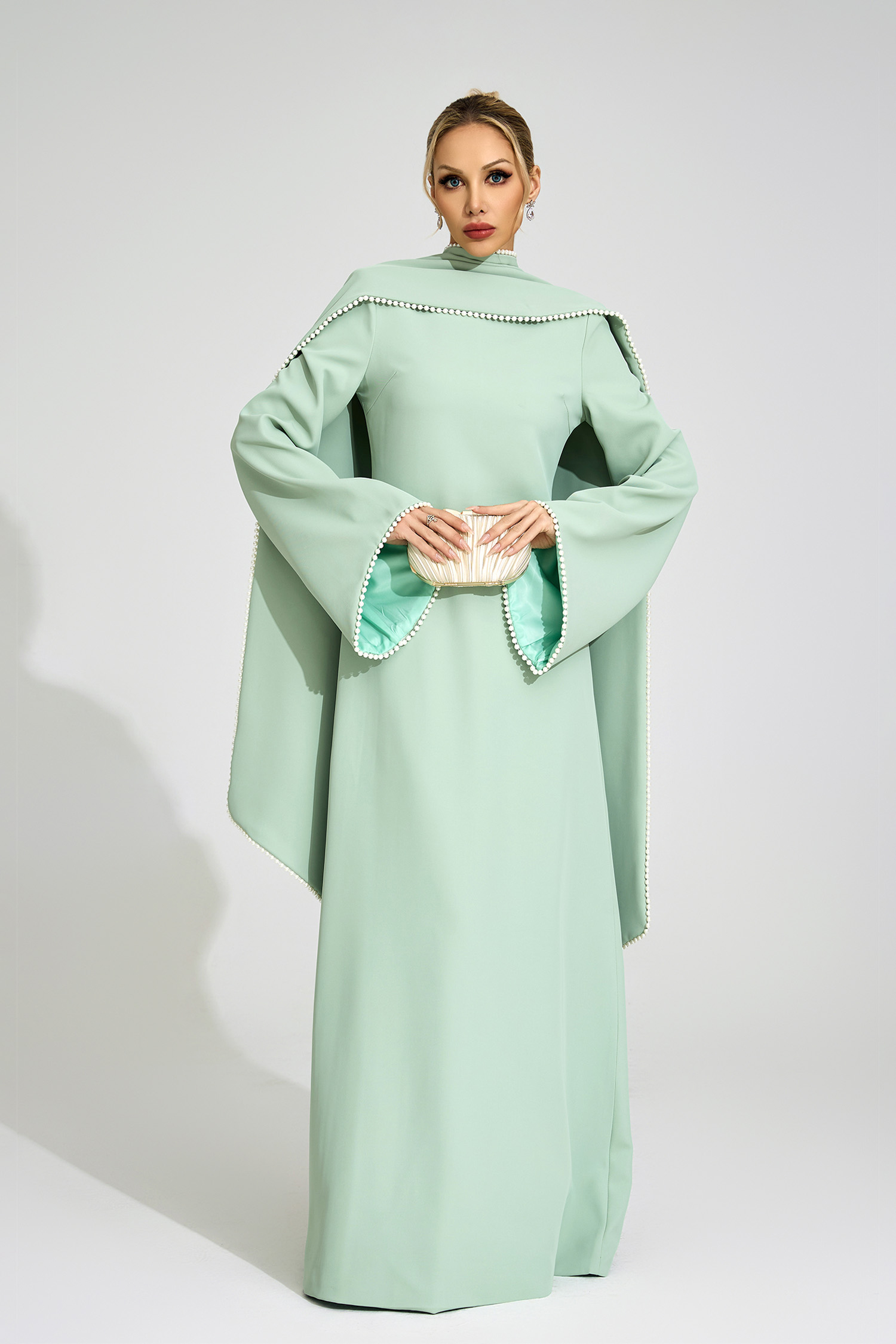 Hillevi Green Scarf Maxi Dress