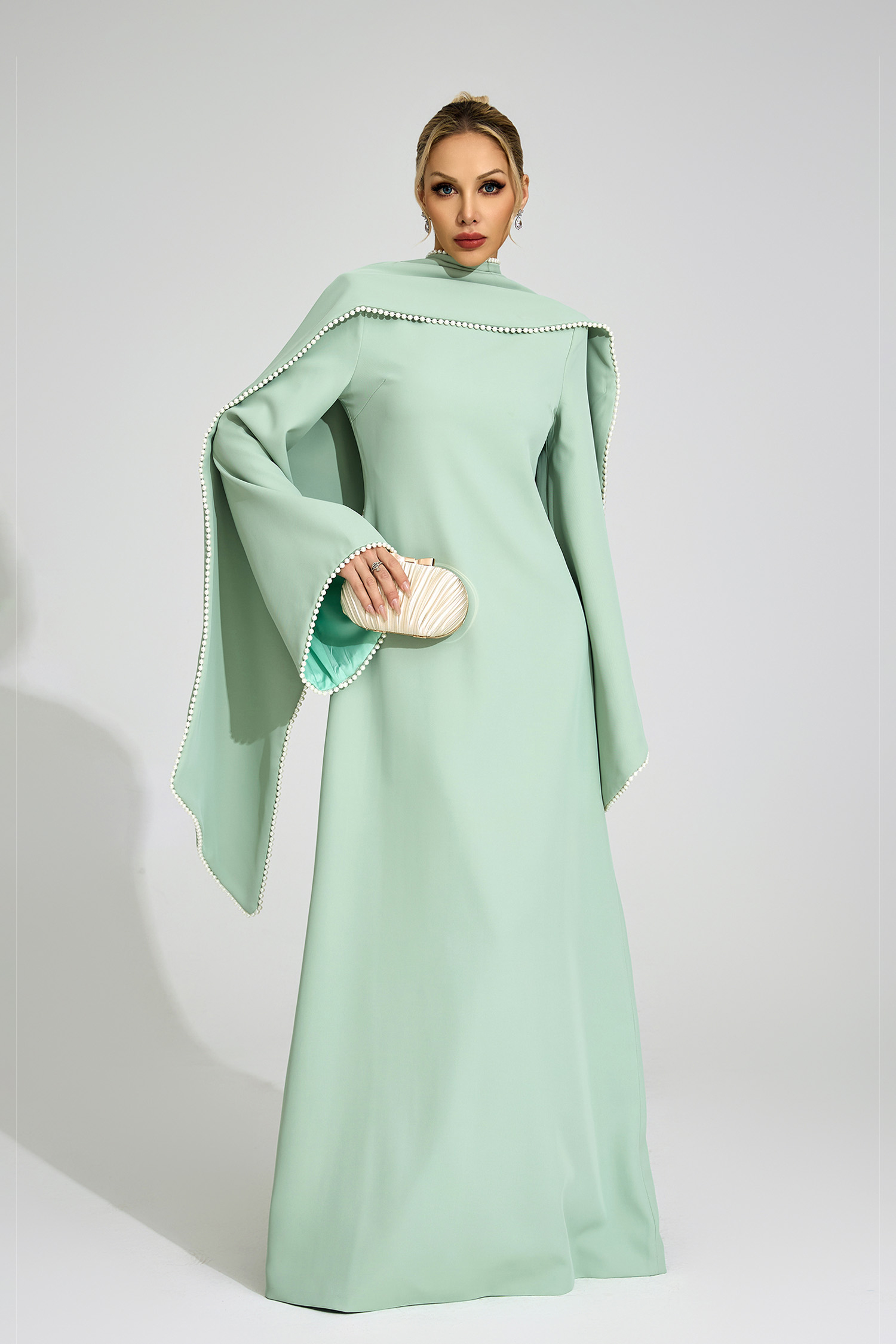 Hillevi Green Scarf Maxi Dress