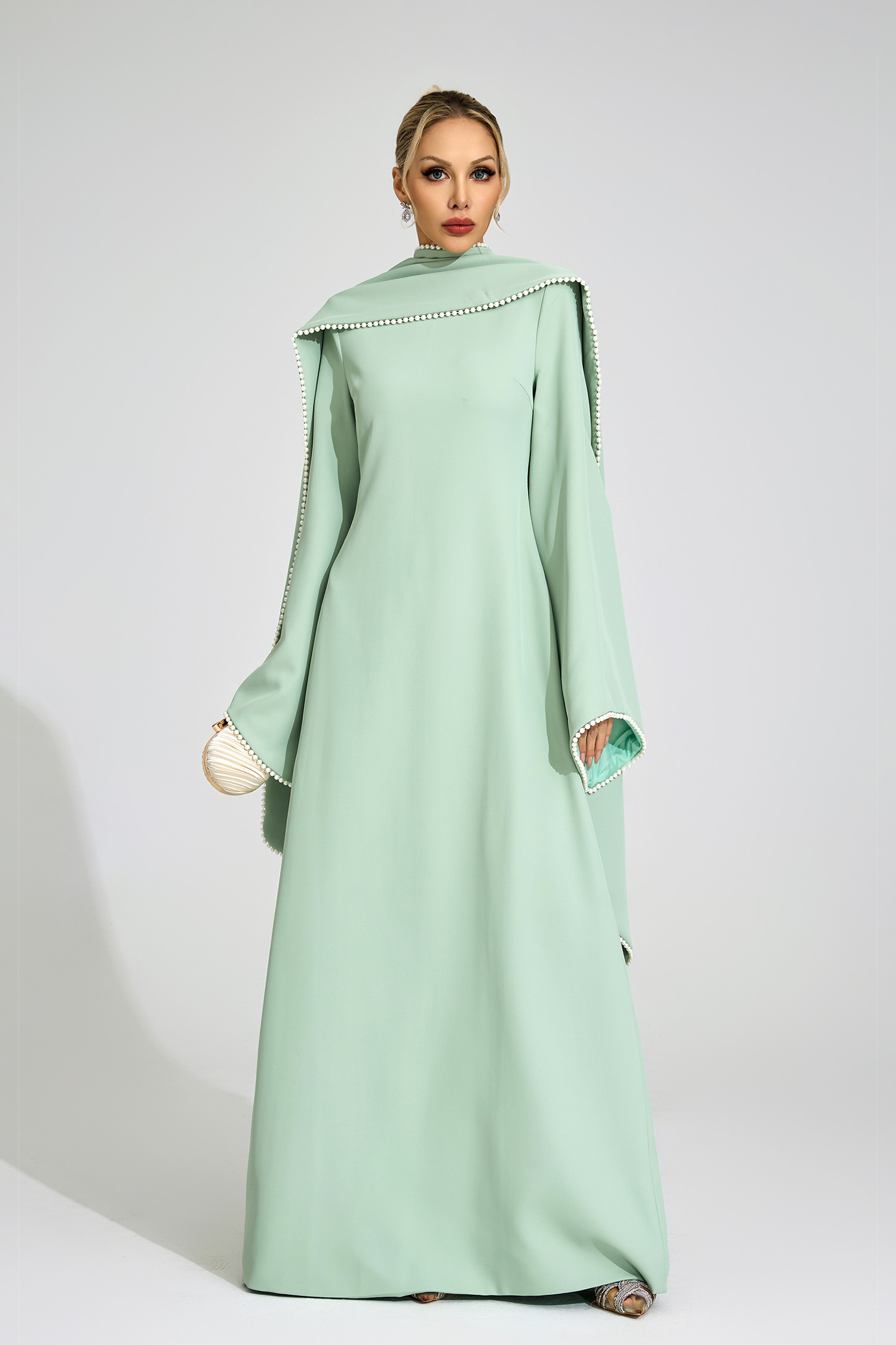 Hillevi Green Scarf Maxi Dress