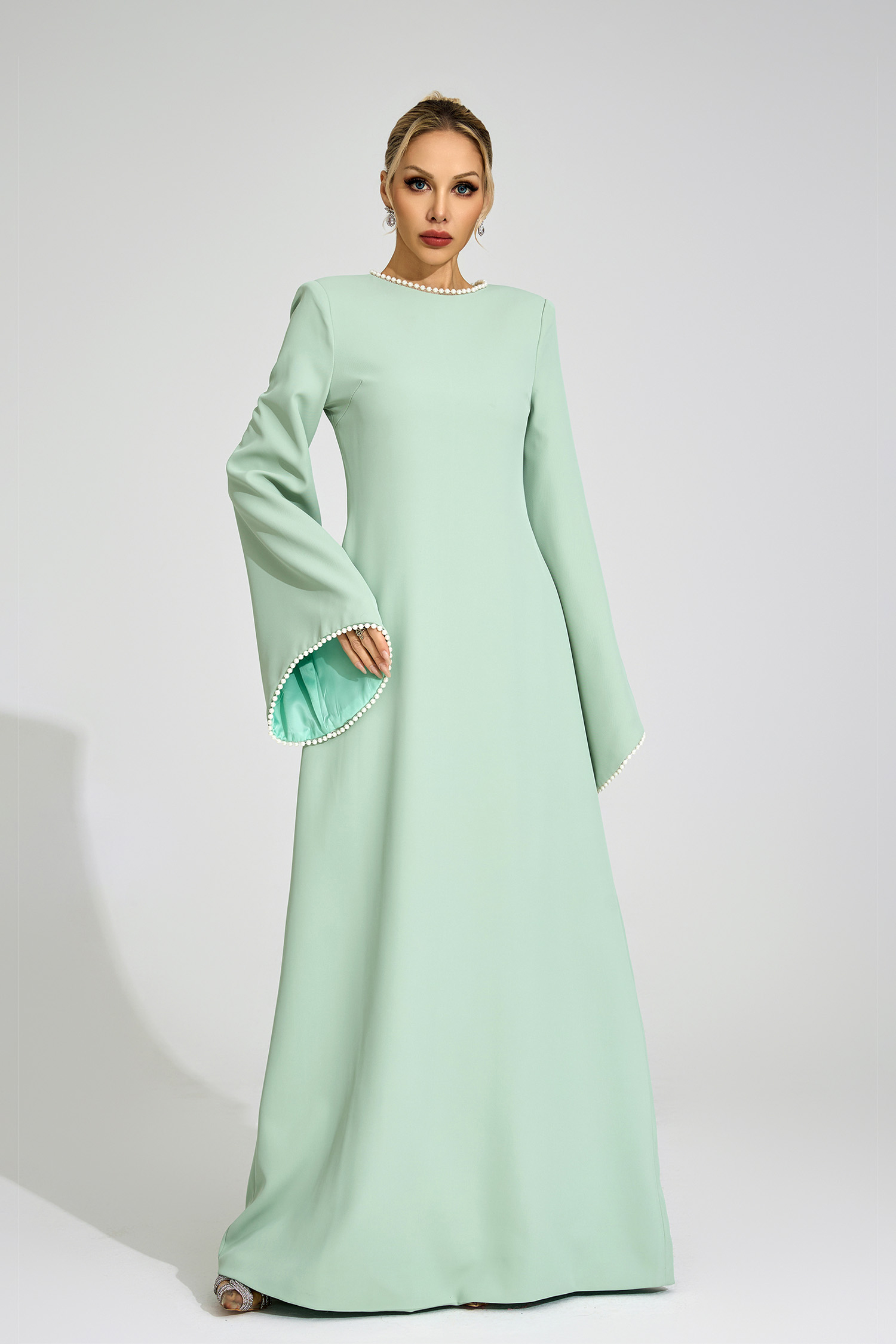 Hillevi Green Scarf Maxi Dress