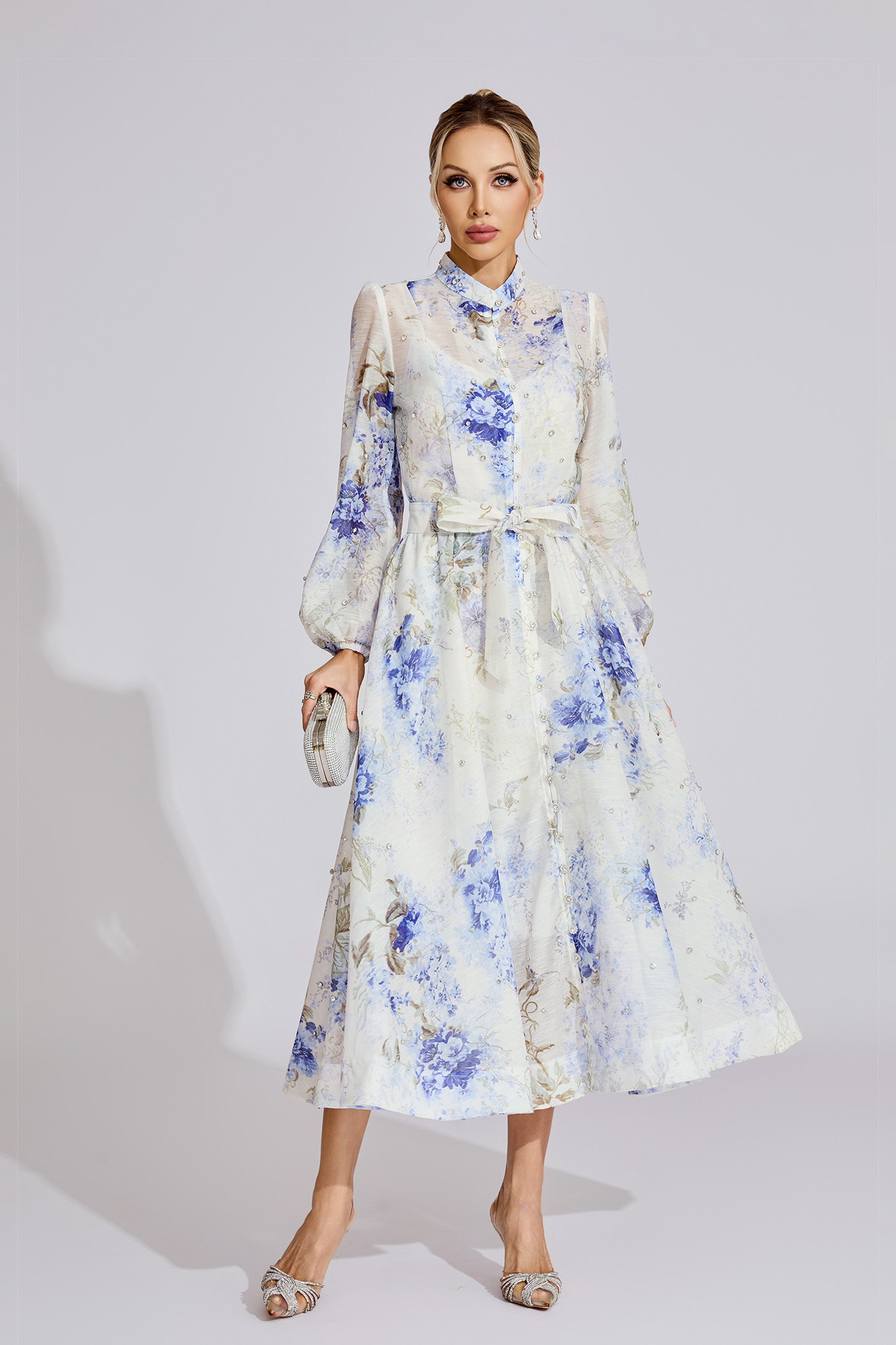Holly  Light Blue Floral Dress