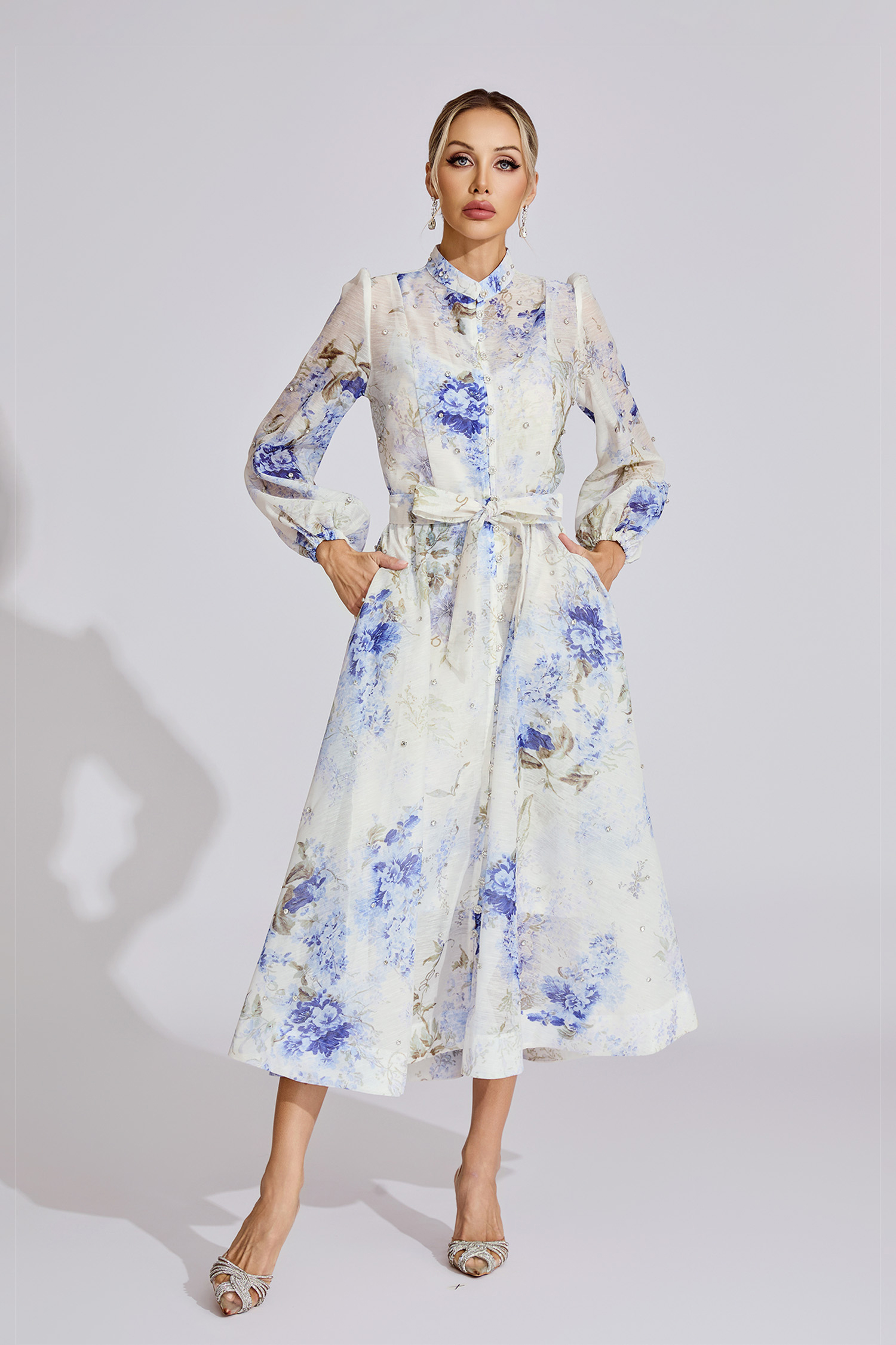Holly  Light Blue Floral Dress