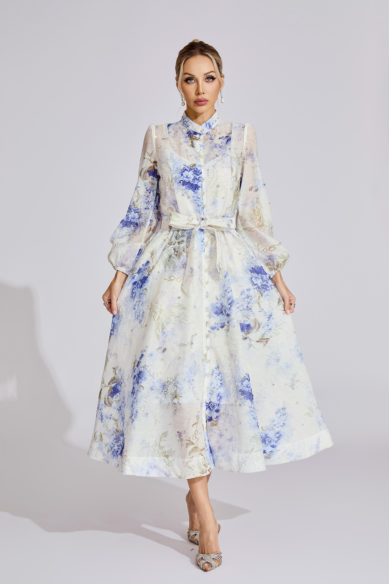 Holly  Light Blue Floral Dress