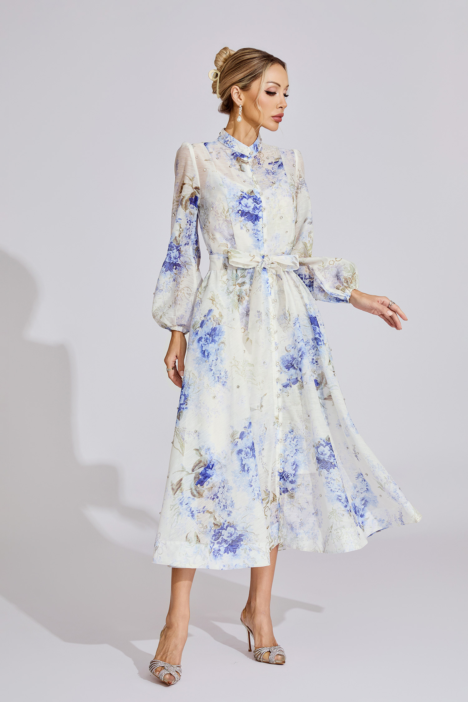 Holly  Light Blue Floral Dress
