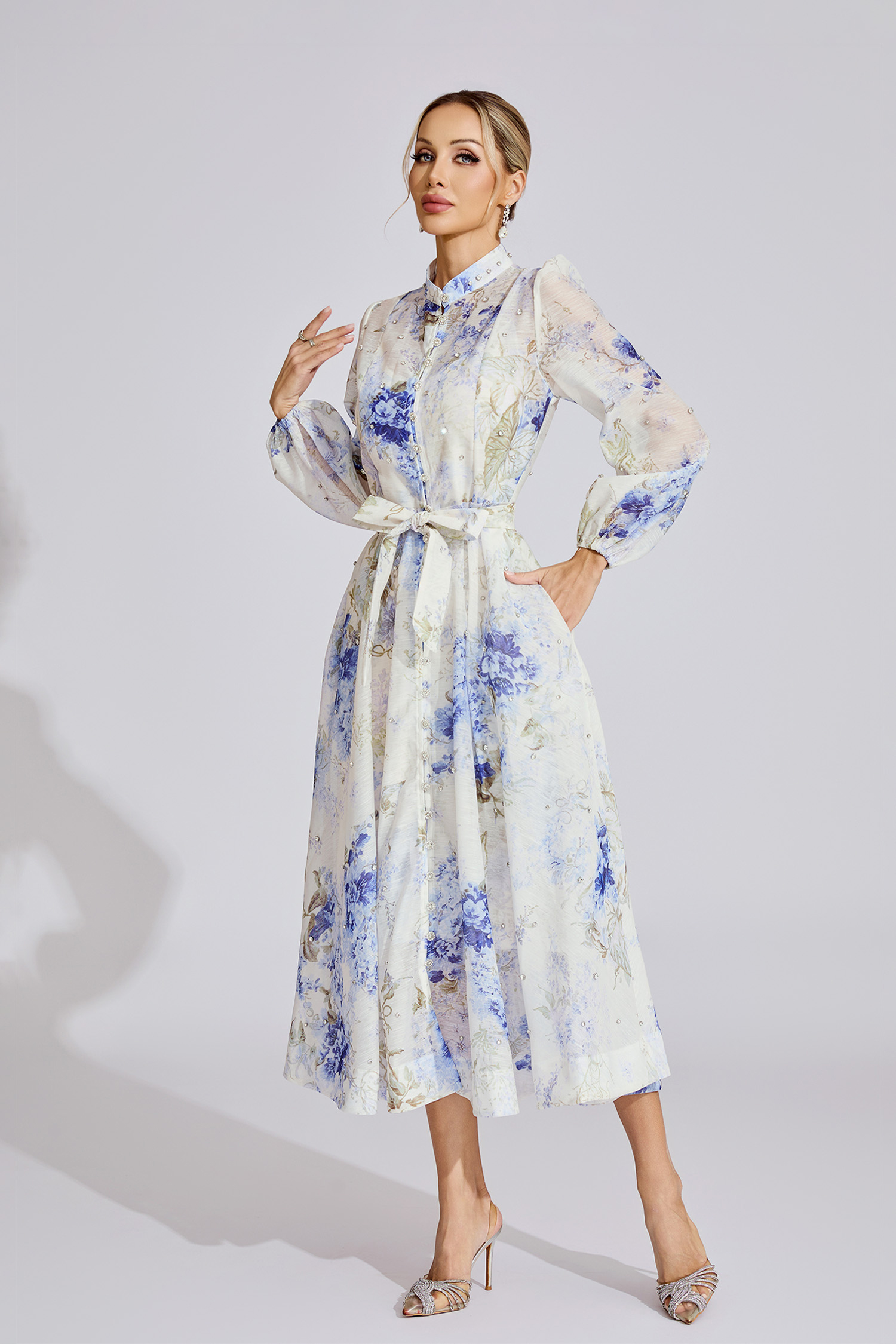Holly  Light Blue Floral Dress