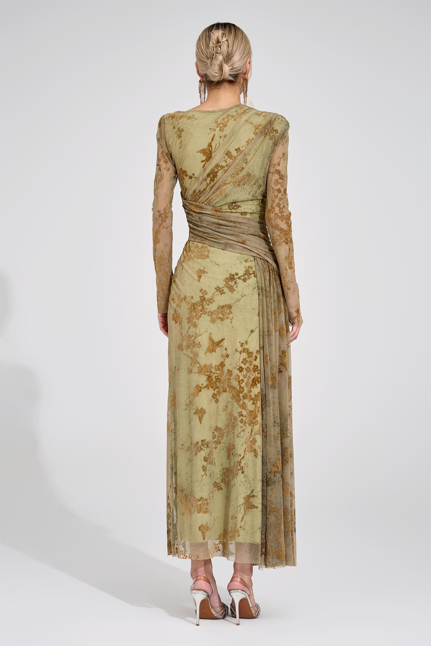 Homer Green Printed Maxi Dress