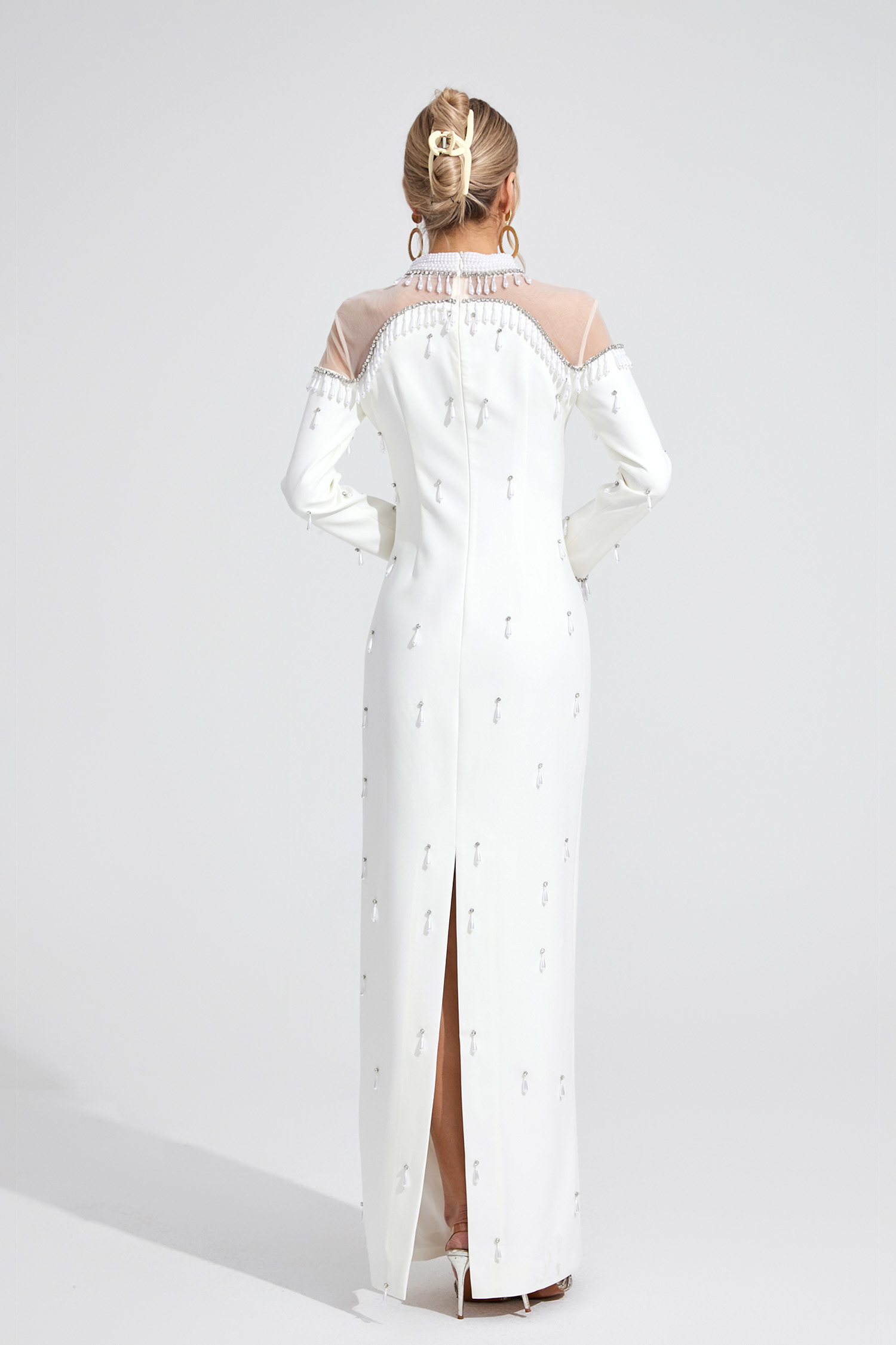 Ianthe White Pearl Maxi Dress