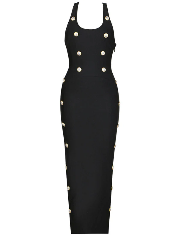 Imani Black Bandage Maxi Dress