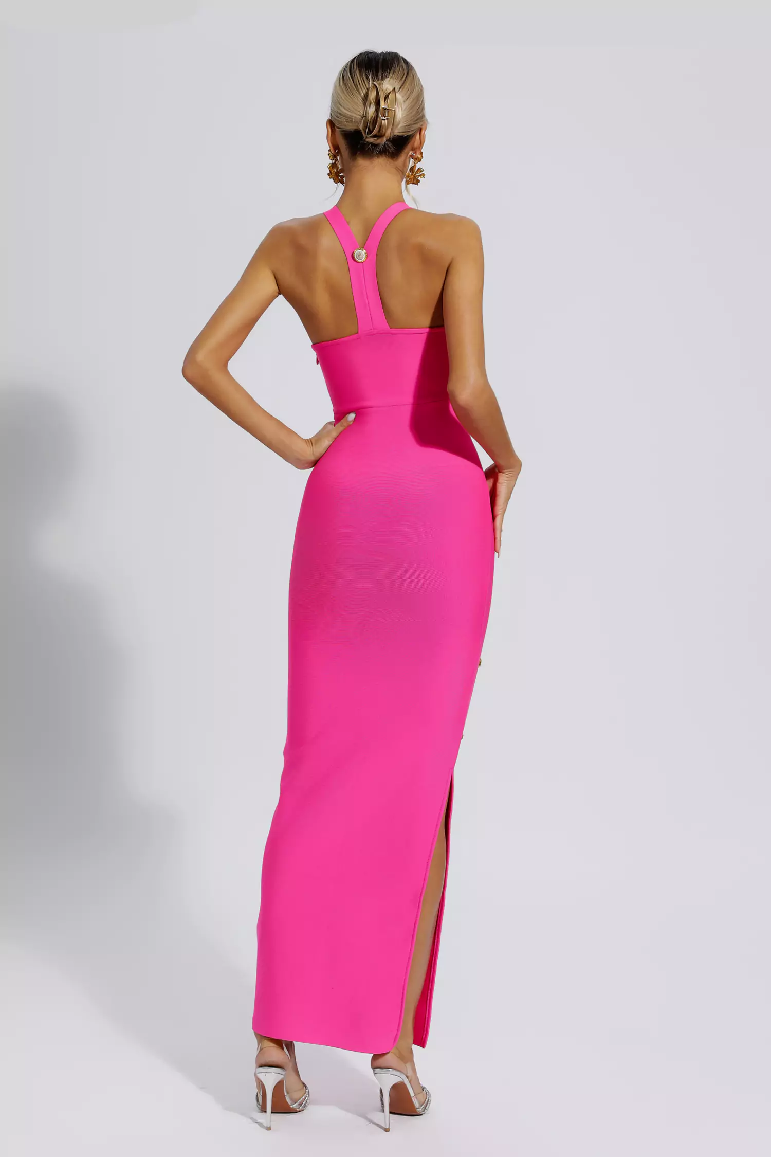 Imani Rose Red Bandage Maxi Dress-CATCHALL