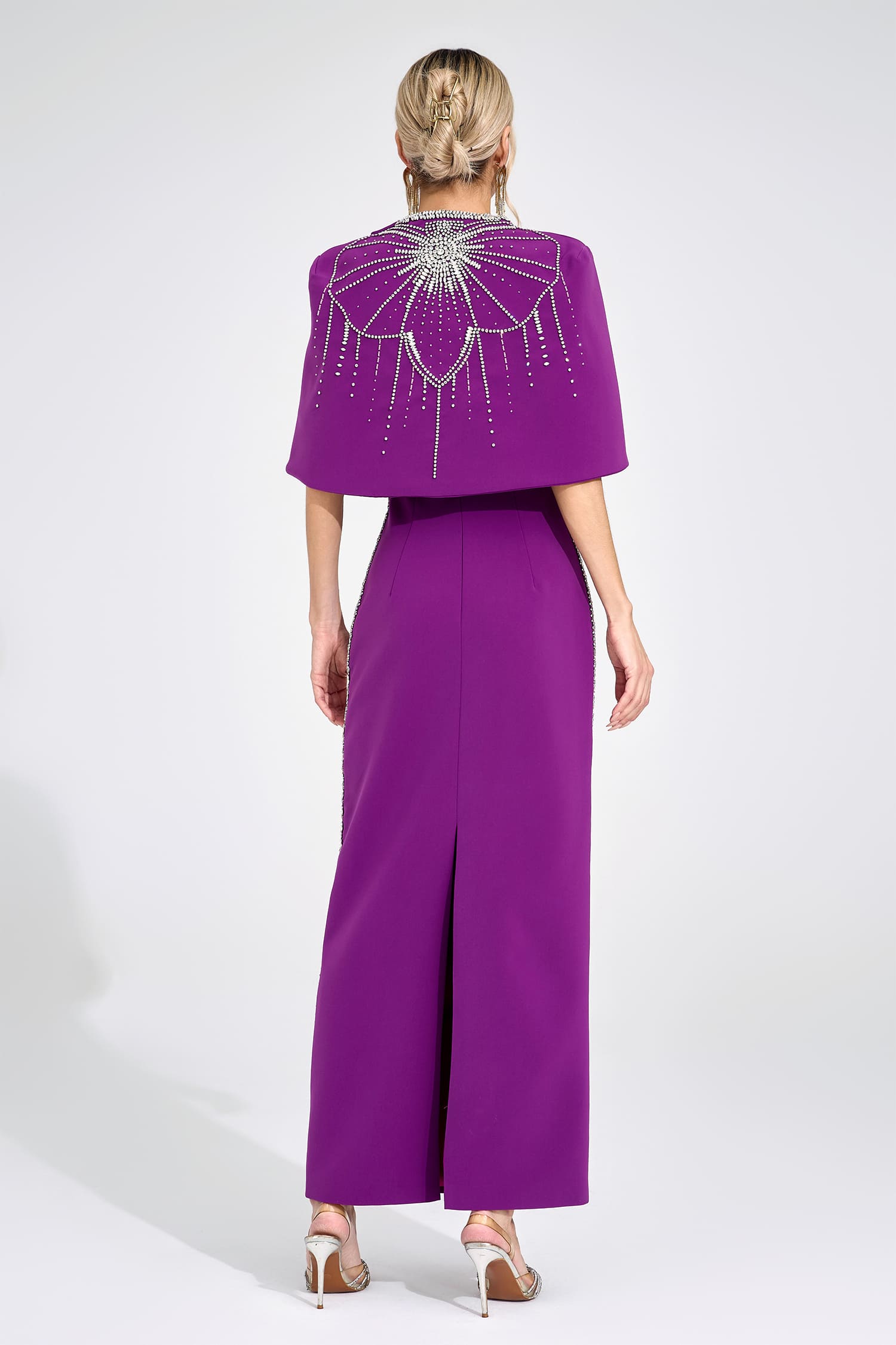 Ingeborg Purple Diamond Maxi Dress