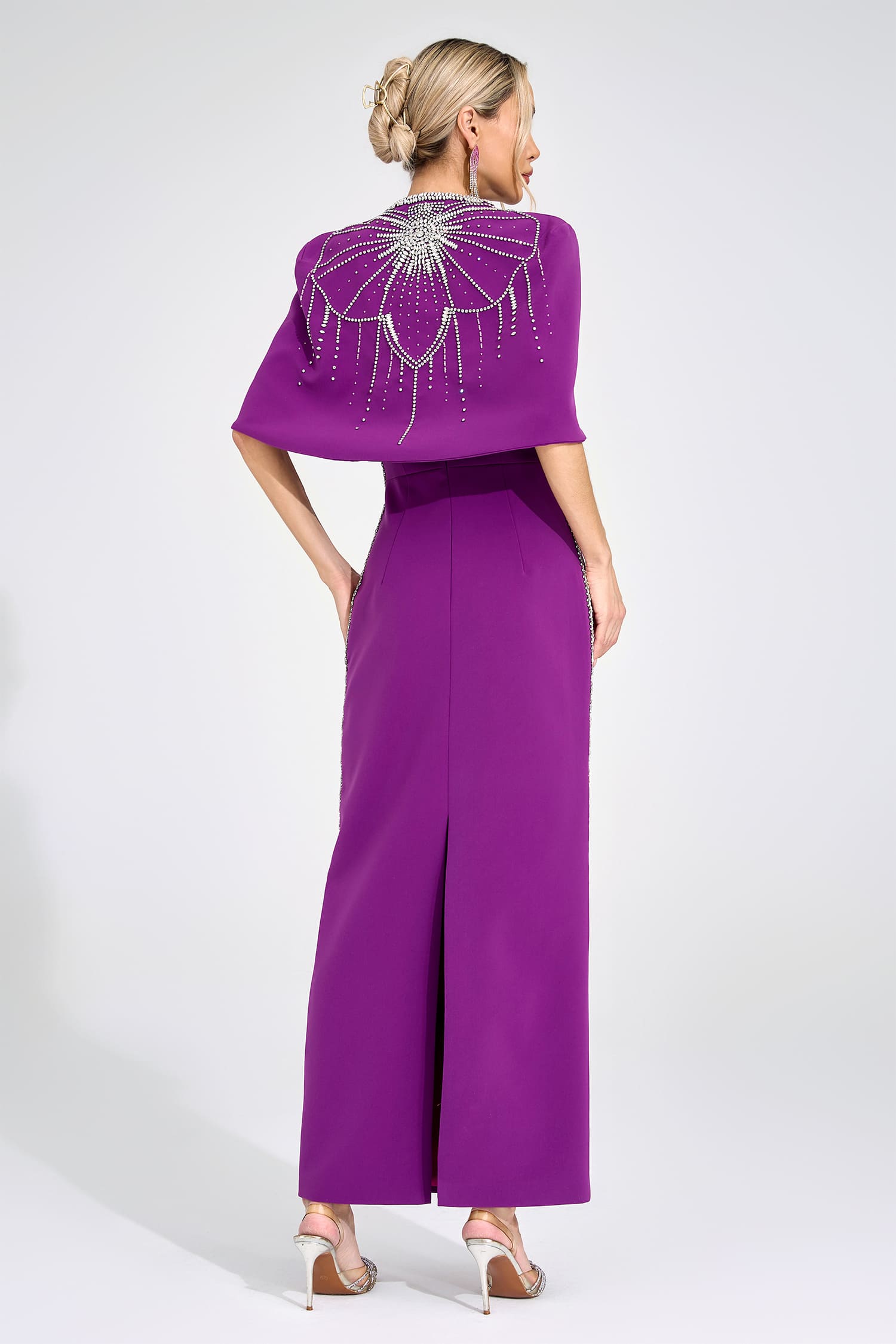 Ingeborg Purple Diamond Maxi Dress