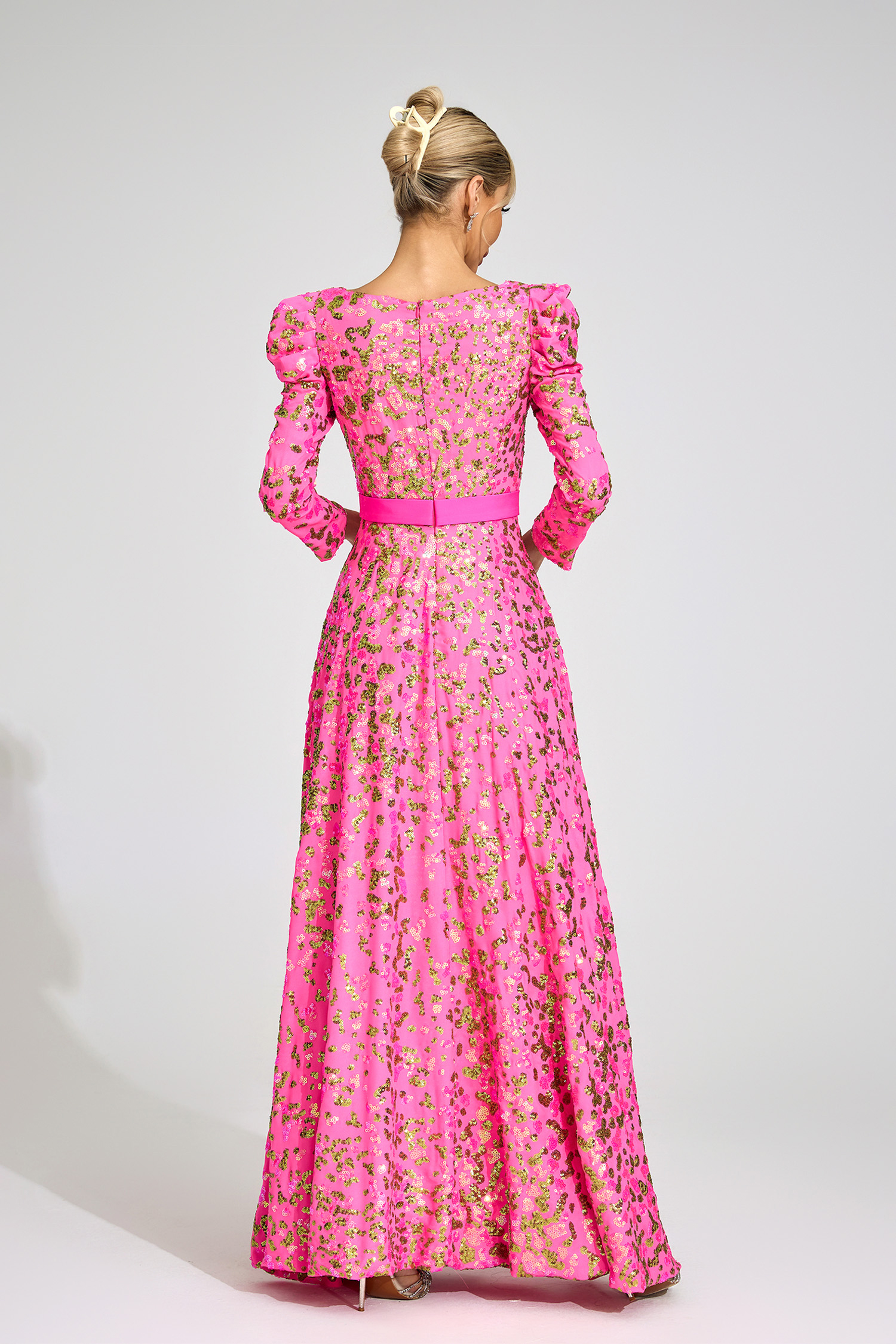 Ingrid Rose Red Sequin Maxi Dress