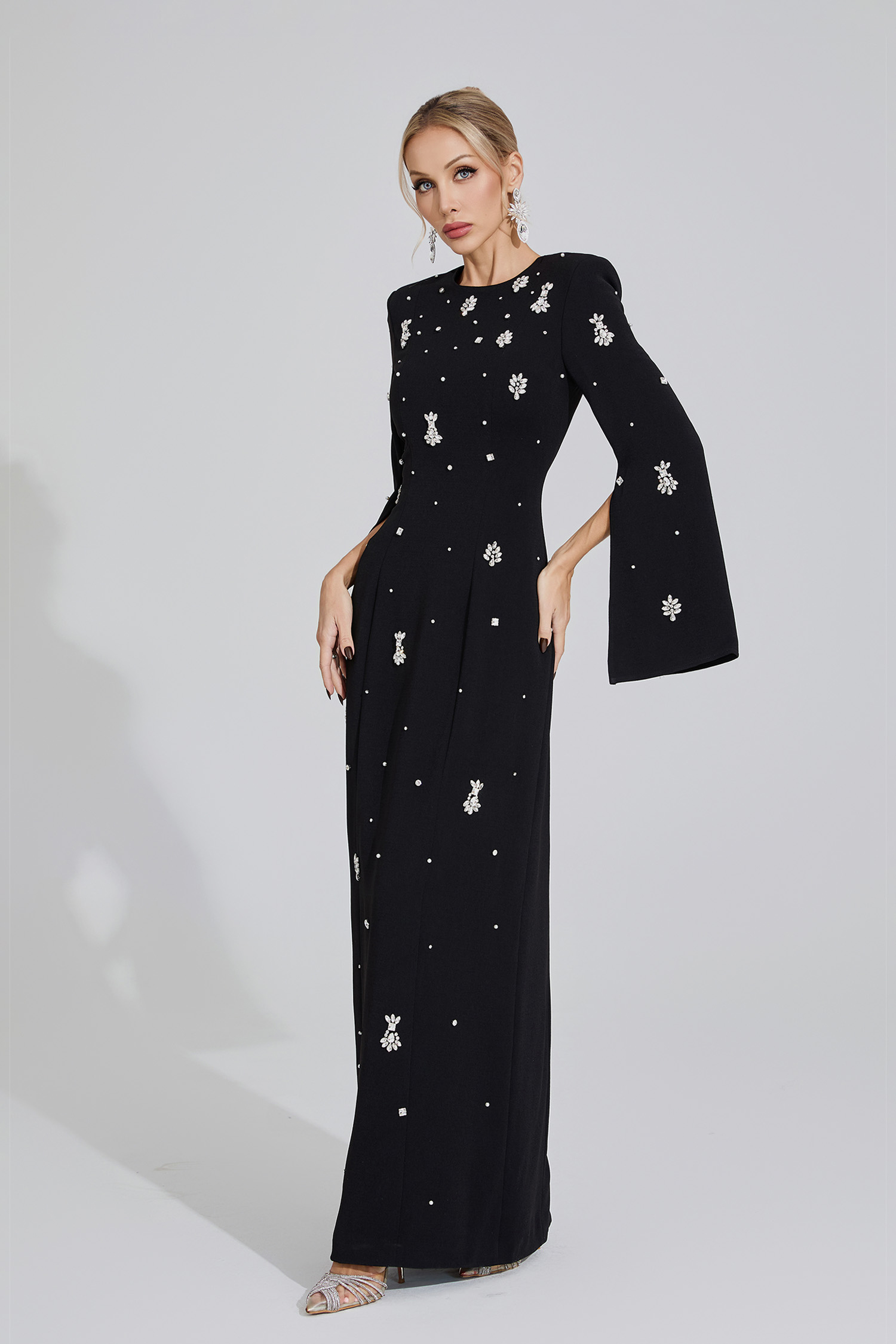 ​Isolde Black Diamond Maxi Dress