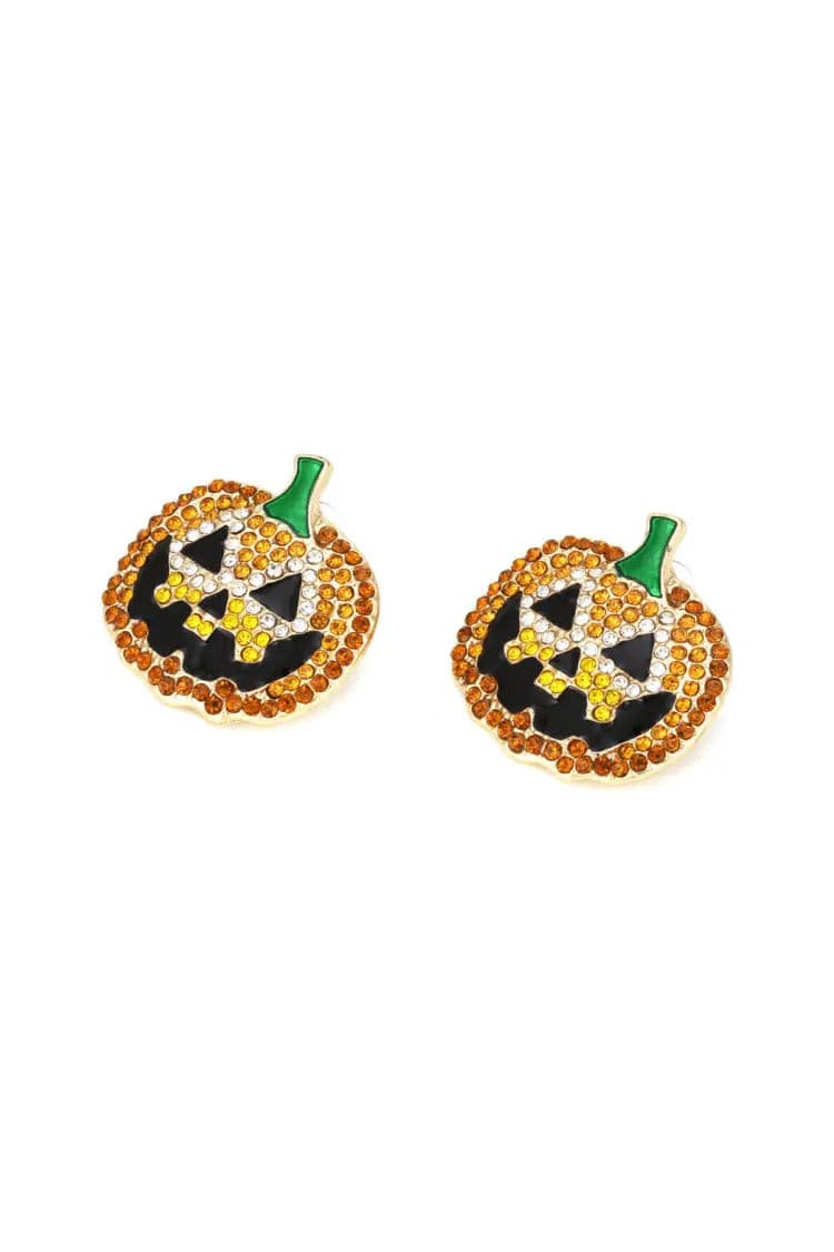 Jade Halloween Pumpkin Earrings-CATCHALL